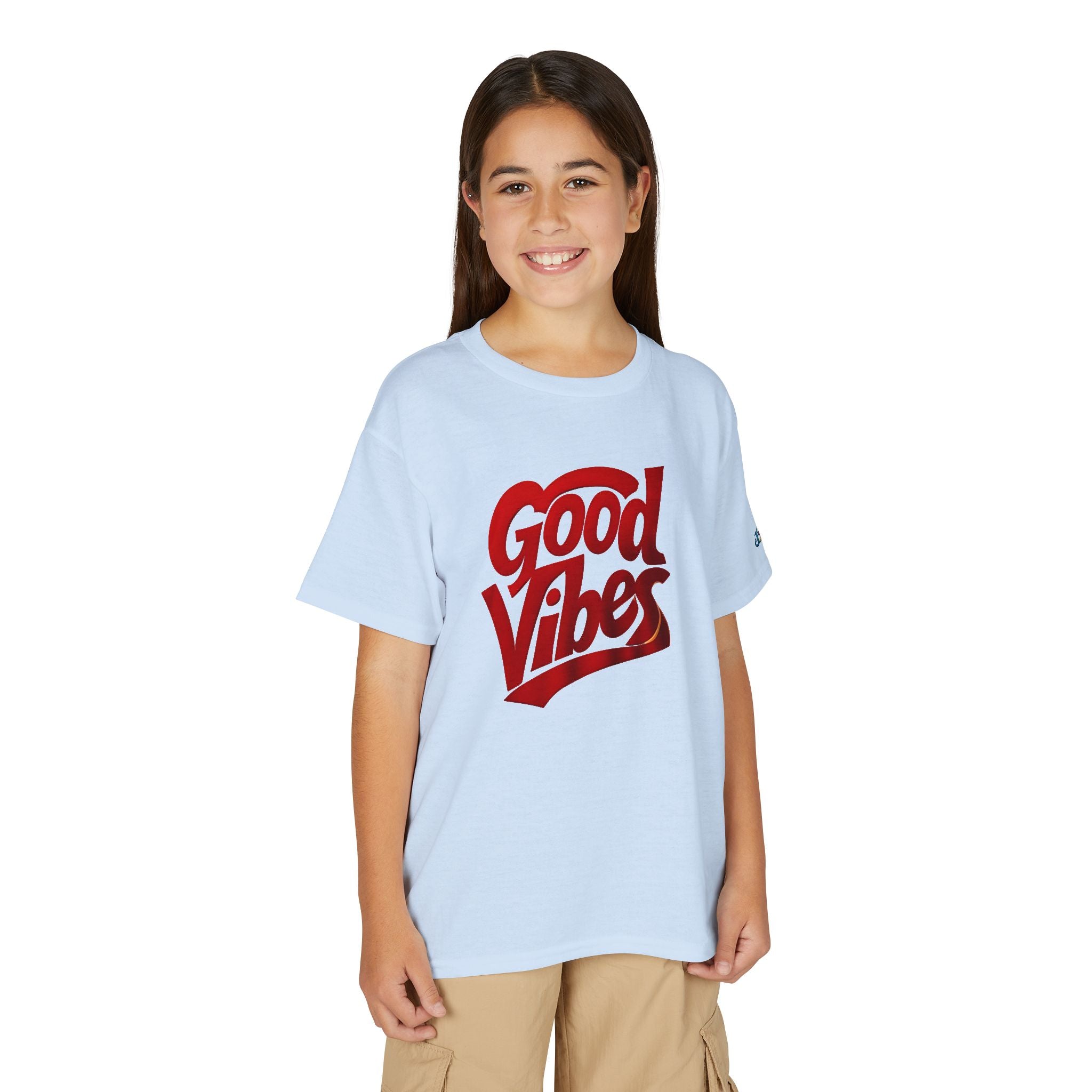Good Vibes graphic Youth T-Shirt | red script logo, JPE Kids Edition