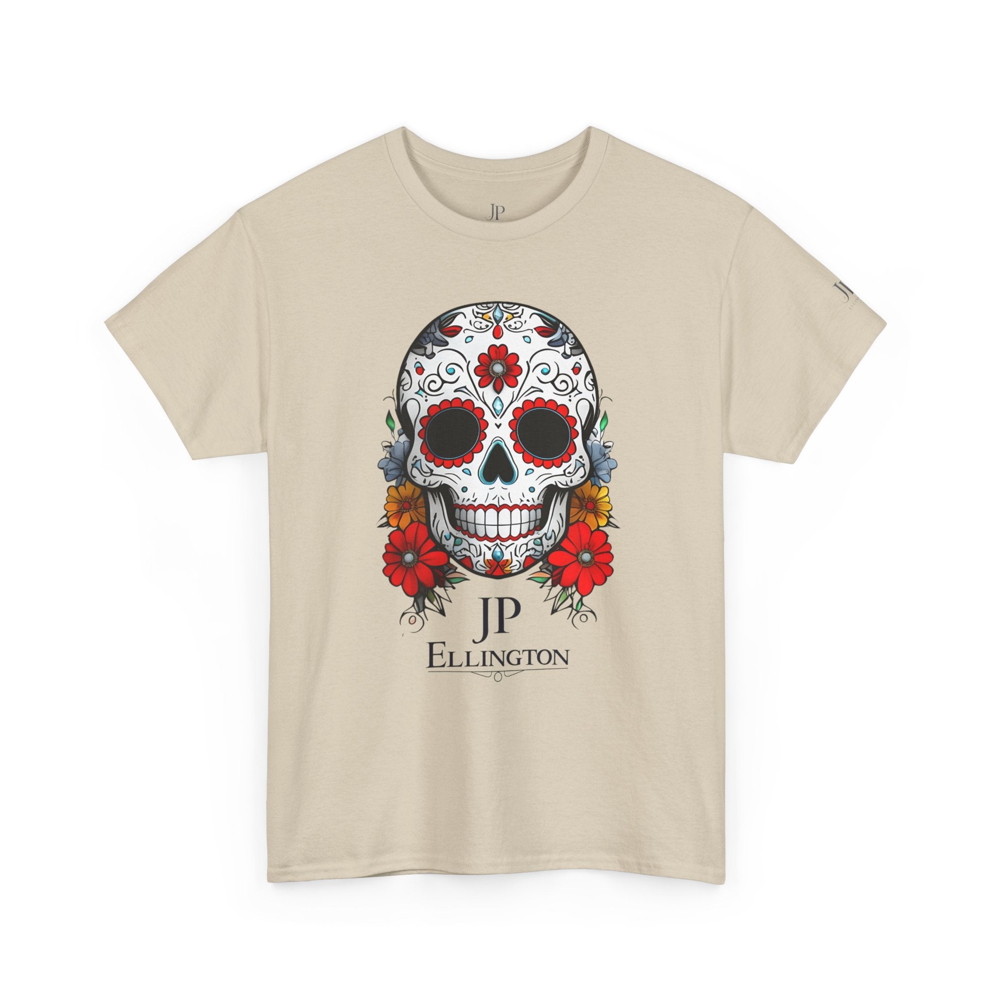 Sugar Skull Tee | Day of the Dead Floral Skull T-Shirt, JP Ellington Edition