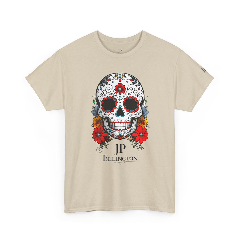 Sugar Skull Tee | Day of the Dead Floral Skull T-Shirt, JP Ellington Edition