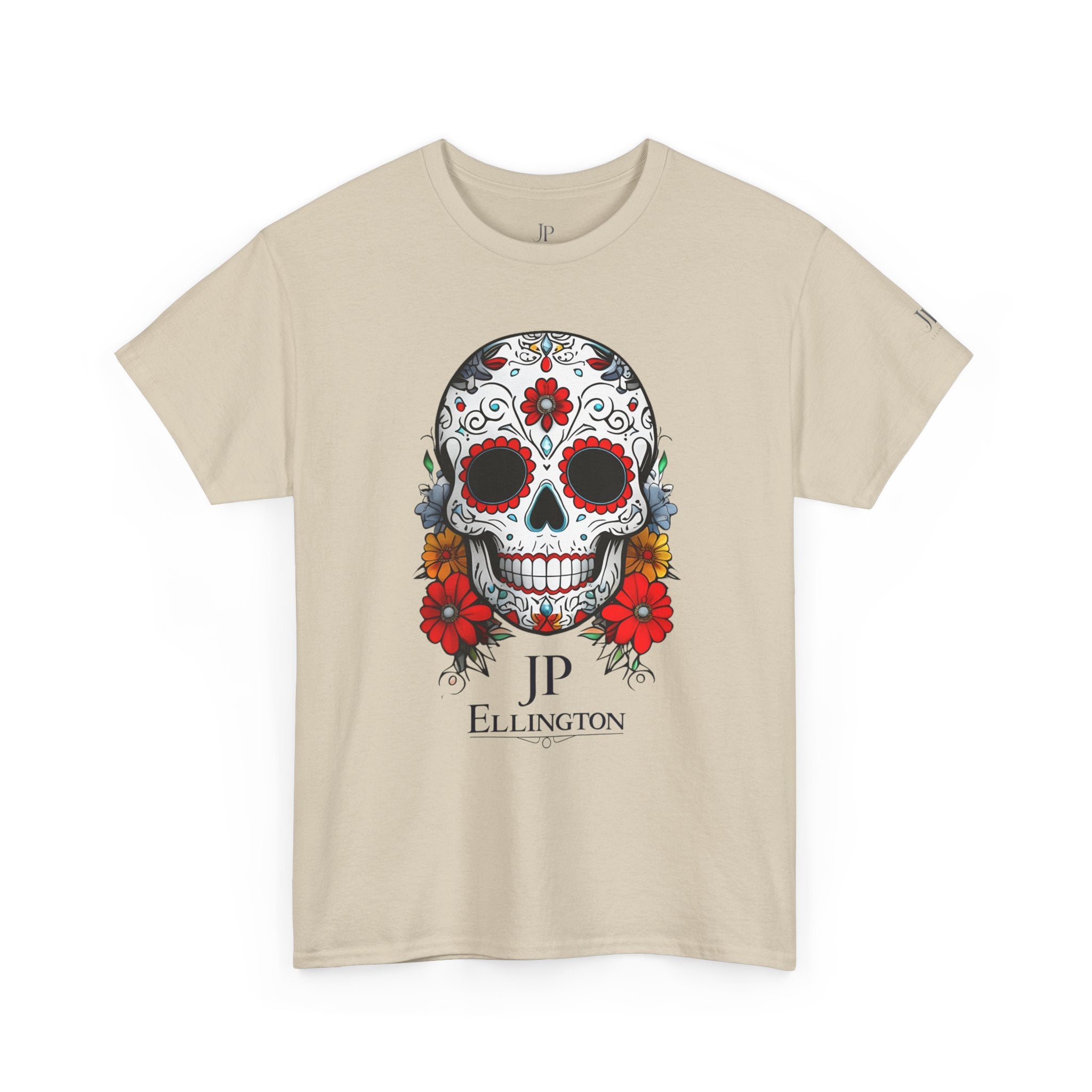 Sugar Skull Tee | Day of the Dead Floral Skull T-Shirt, JP Ellington Edition