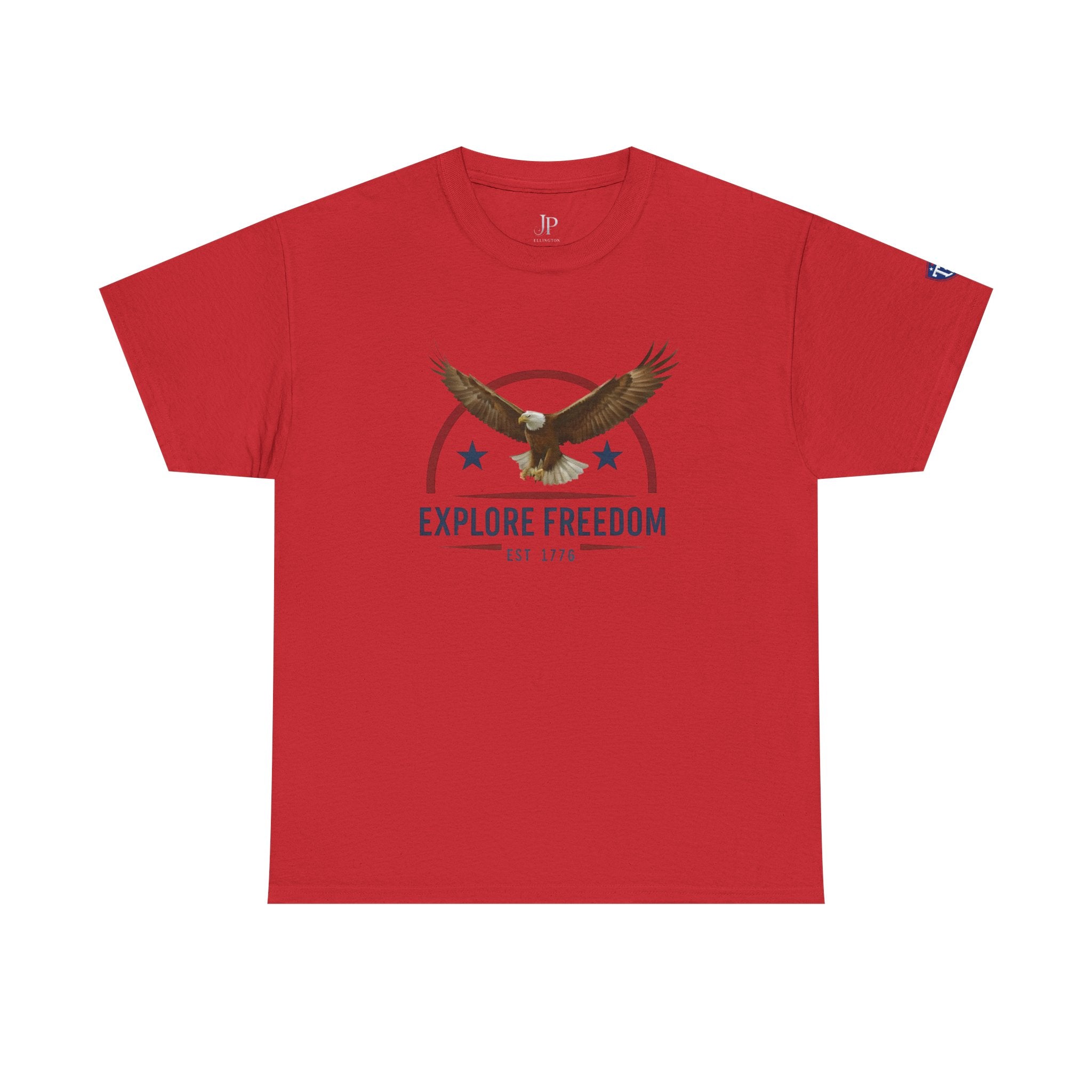 Explore Freedom Adler T-Shirt | Patriotisches Amerikanische Flagge Sterne T-Shirt, Titan Athletic, JP Ellington