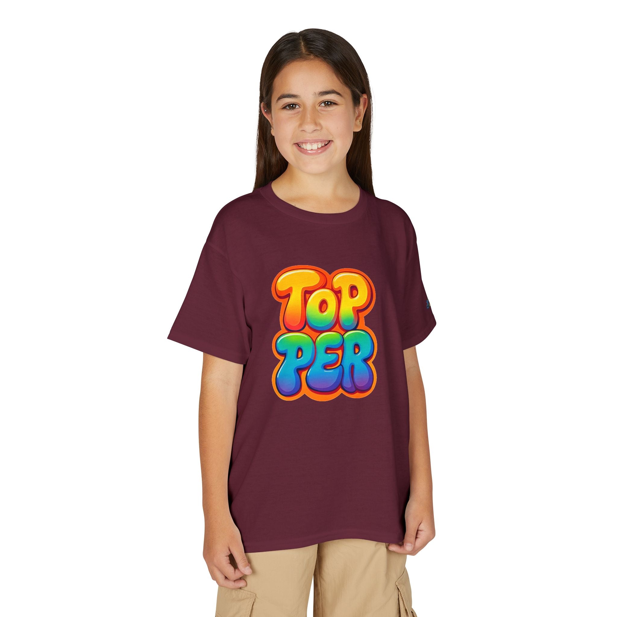Topper Bubble Letters T-Shirt | Colorful Kids Graphic Tee, JPE Kids Edition
