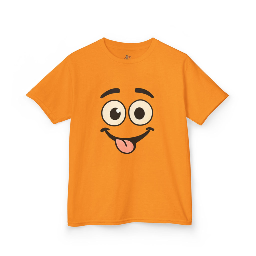 Silly Face Tongue Out Kids Tee | Cute Emoji Cartoon Shirt