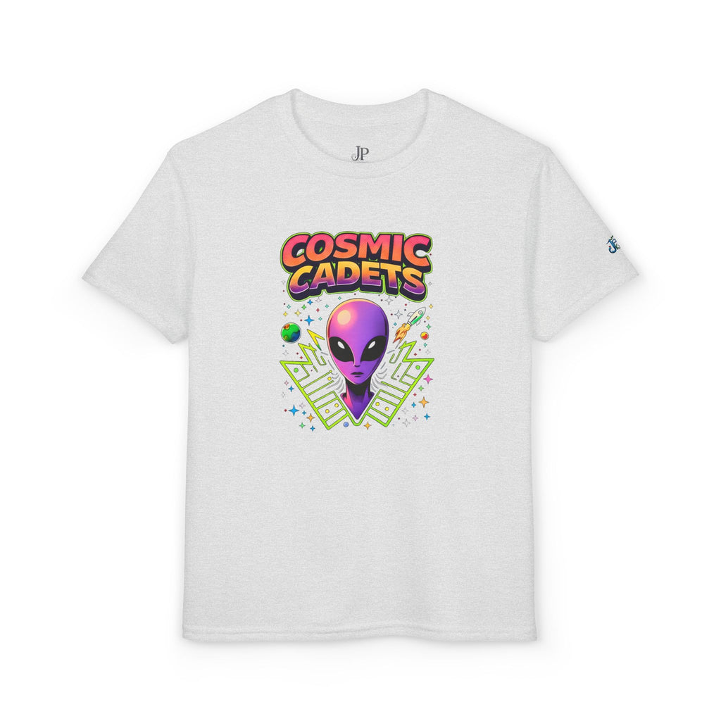 Cosmic Cadets alien head Youth T-Shirt | retro space, neon sci-fi, JPE Kids