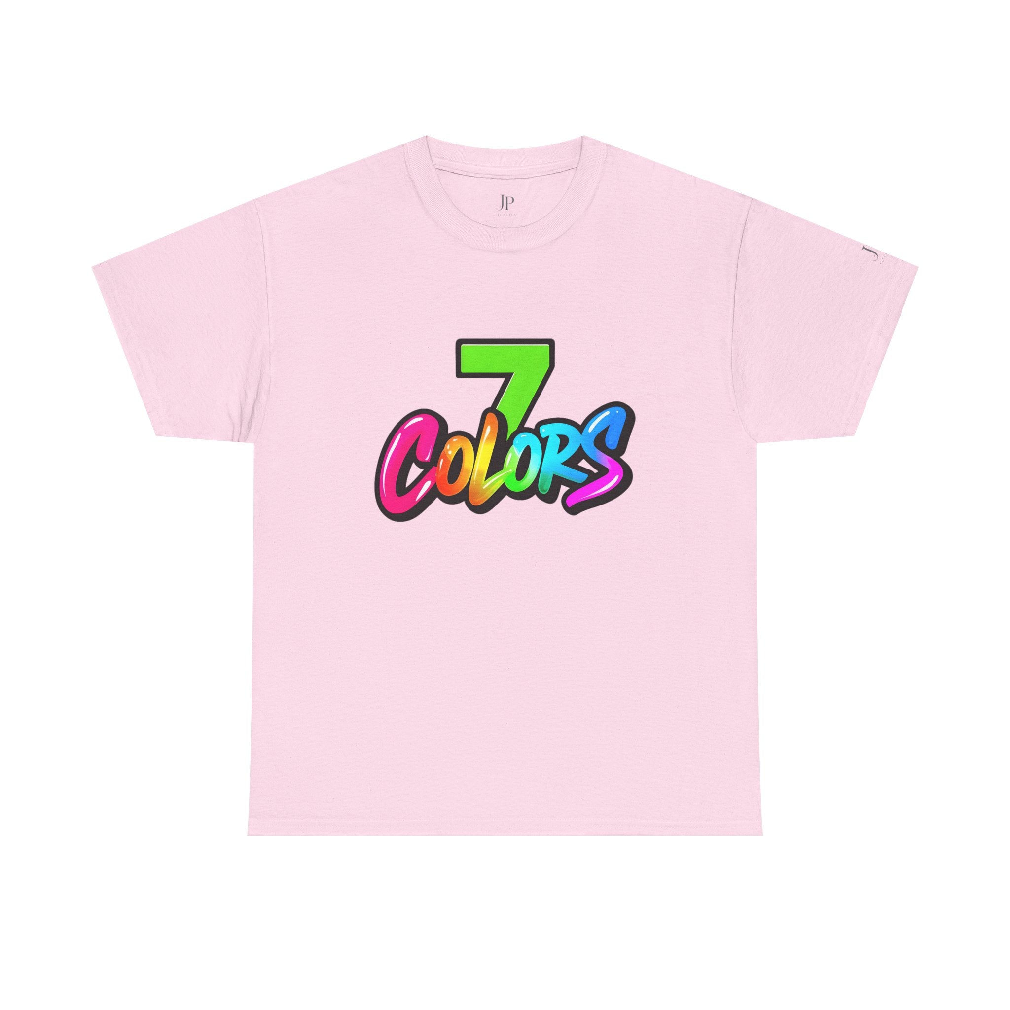 Sieben Farben Grafik-T-Shirt | Regenbogen-Schriftzug-Logo T-Shirt, JP Ellington Edition