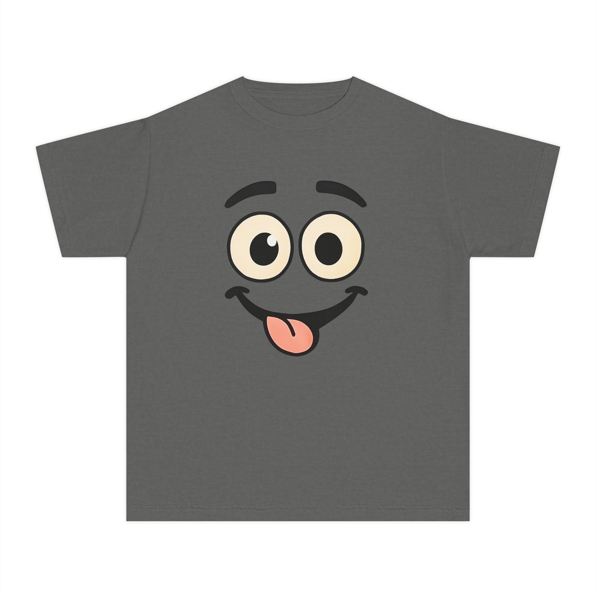 Lustiges Smiley-Gesicht Kinder-T-Shirt | Verspieltes Emoji-Shirt, Zunge-Raus-Ausdruck, JPE Kids Edition
