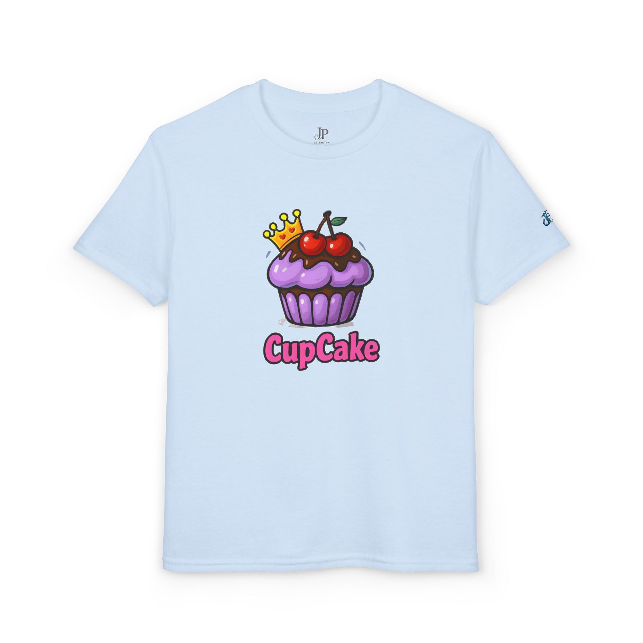 Kinder-T-Shirt „Crowned Cherry Cupcake“ | Süßes Dessert-Motiv, JPEm Kids Edition