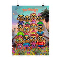 The Martys Cartoon Family Portrait Matte Vertical Poster | Custom Family Name
