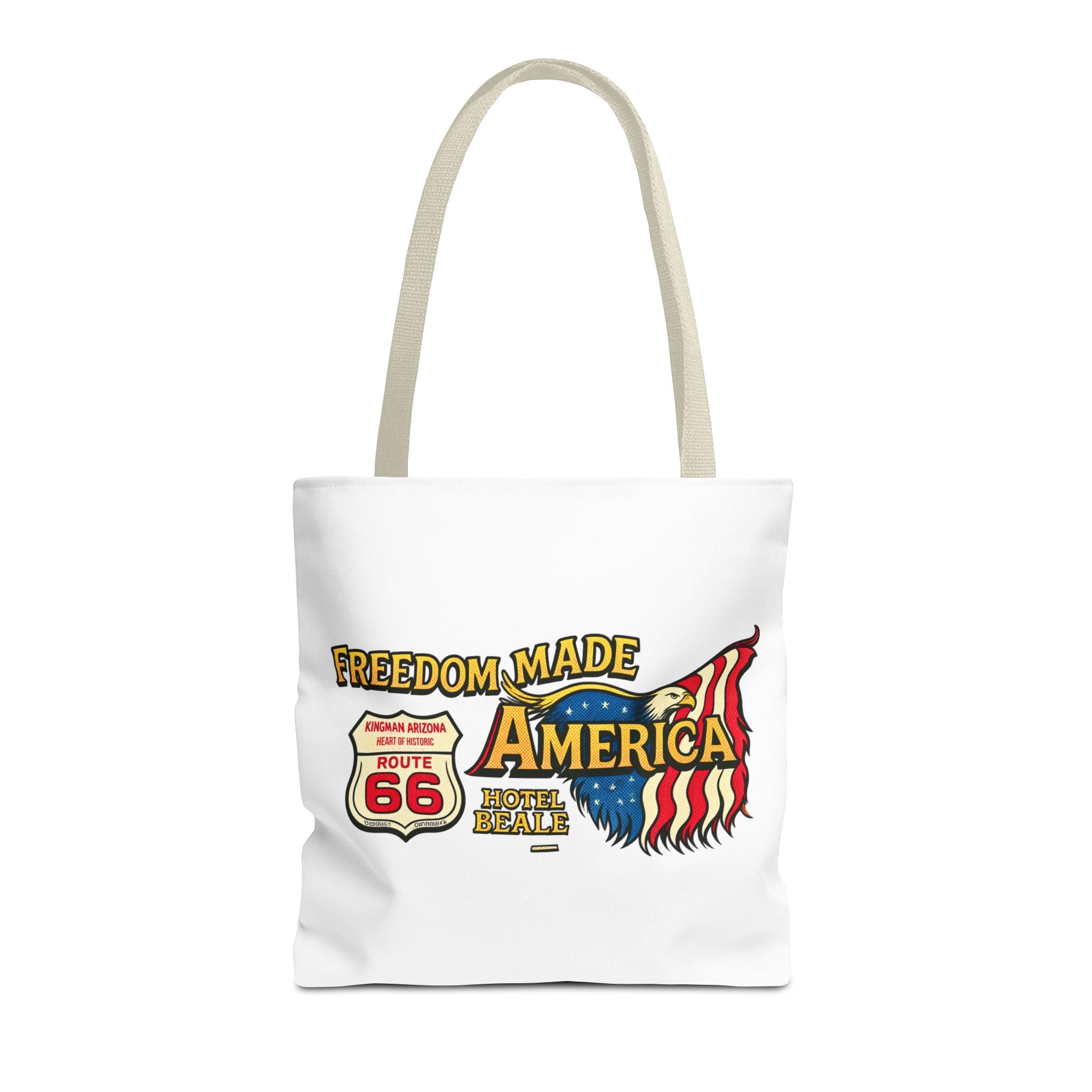Freedom Made America Tragetasche | Route 66 Flaggen-Grafik