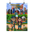 Freedom Made America cartoon couple poster | Matte Vertical Poster, Chicago poster