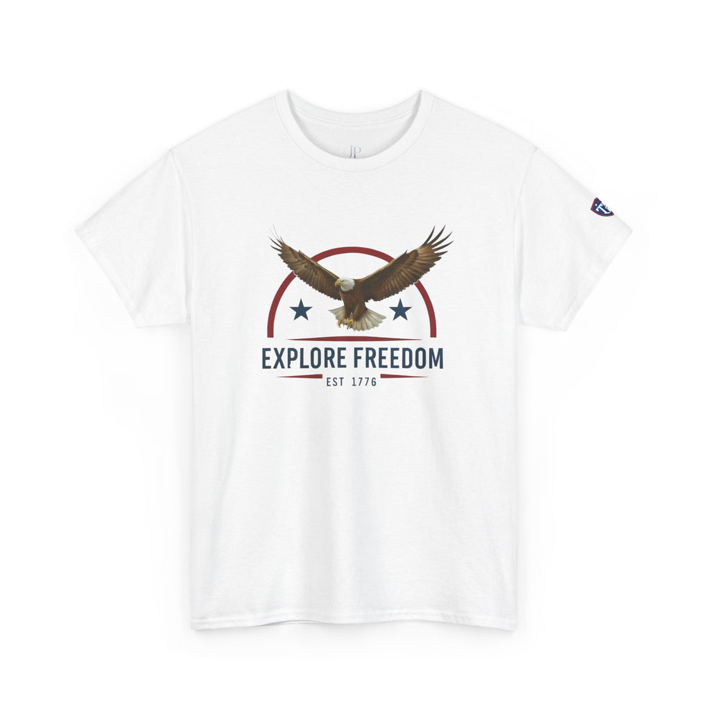Explore Freedom Eagle T-Shirt | Patriotic American Flag Stars Tee, Titan Athletic, JP Ellington