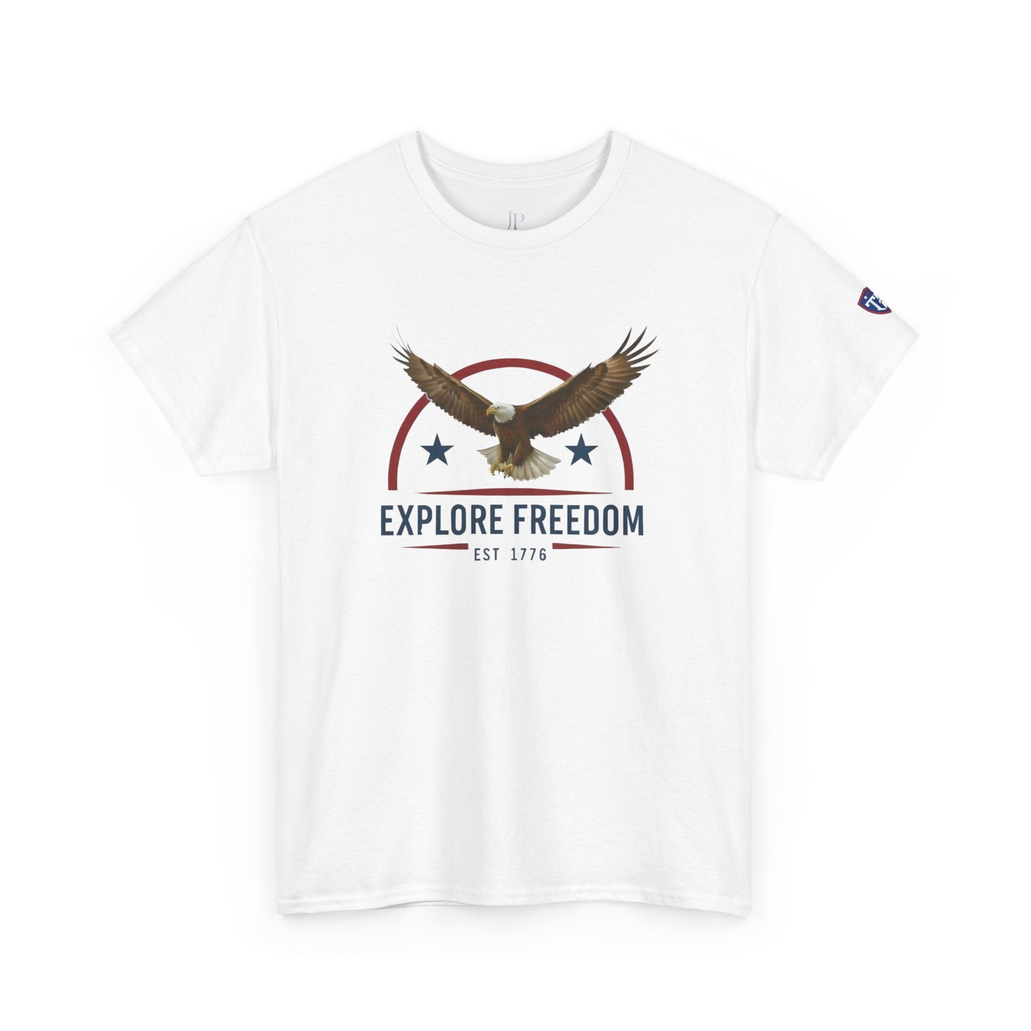 Explore Freedom Eagle T-Shirt | Patriotic American Flag Stars Tee, Titan Athletic, JP Ellington