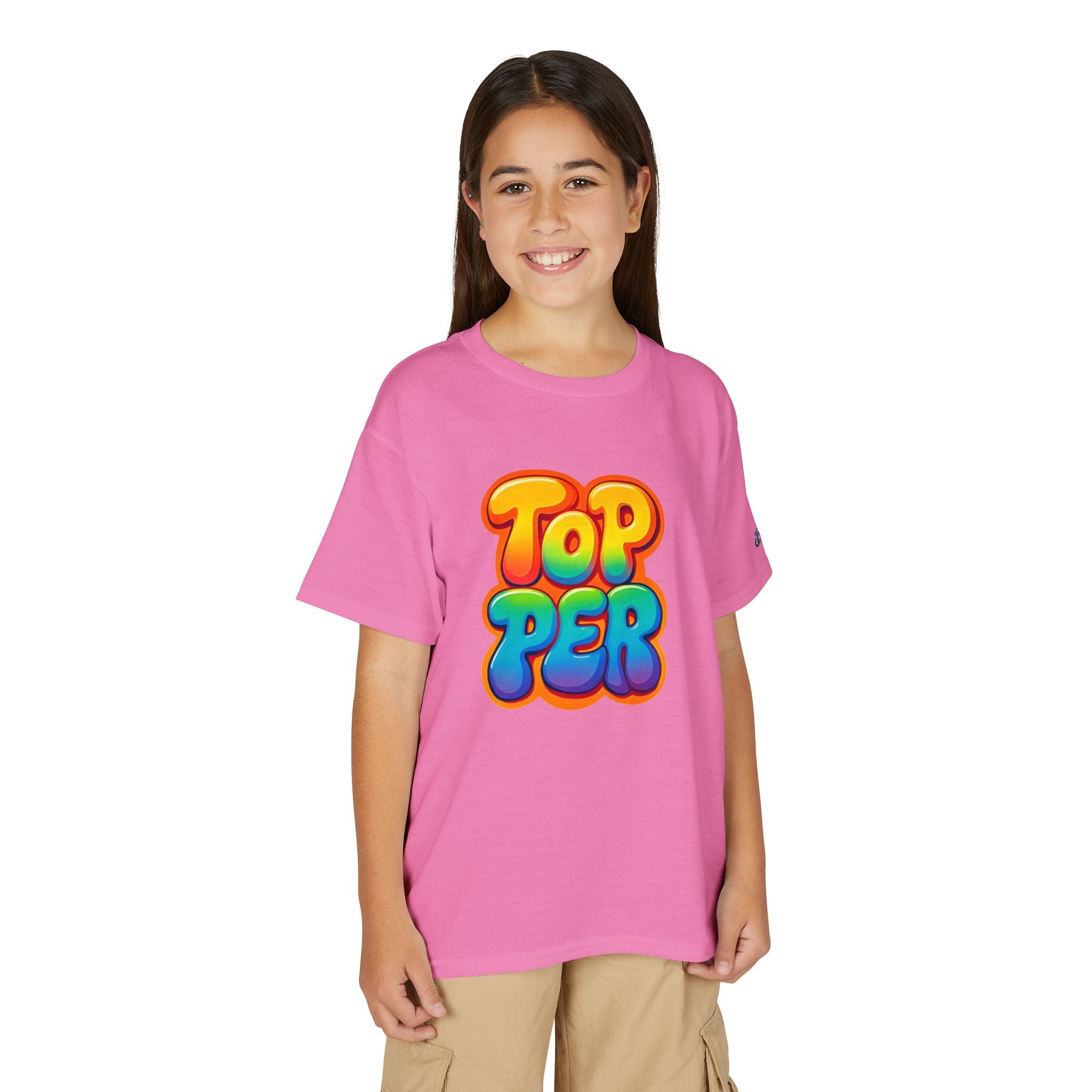 Topper Bubble Letters T-Shirt | Colorful Kids Graphic Tee, JPE Kids Edition