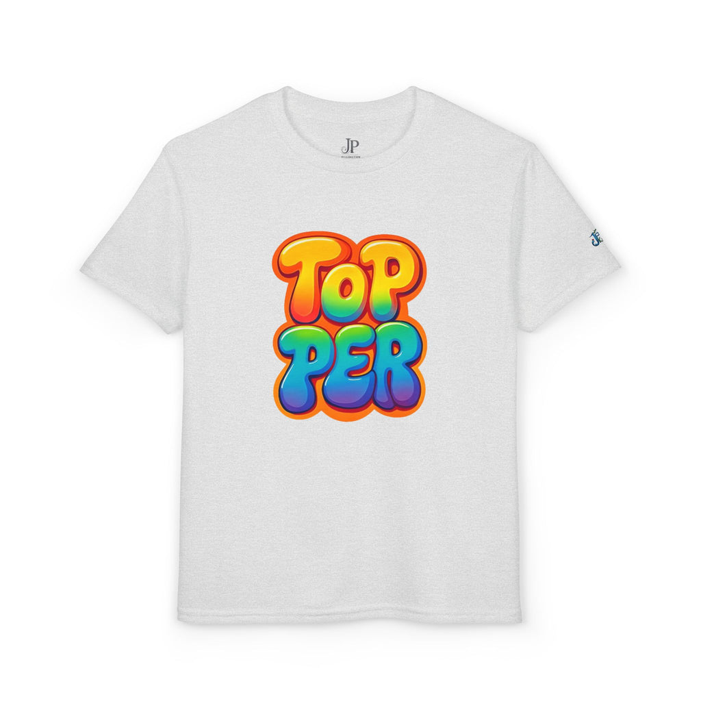 Topper Bubble Letters T-Shirt | Colorful Kids Graphic Tee, JPE Kids Edition