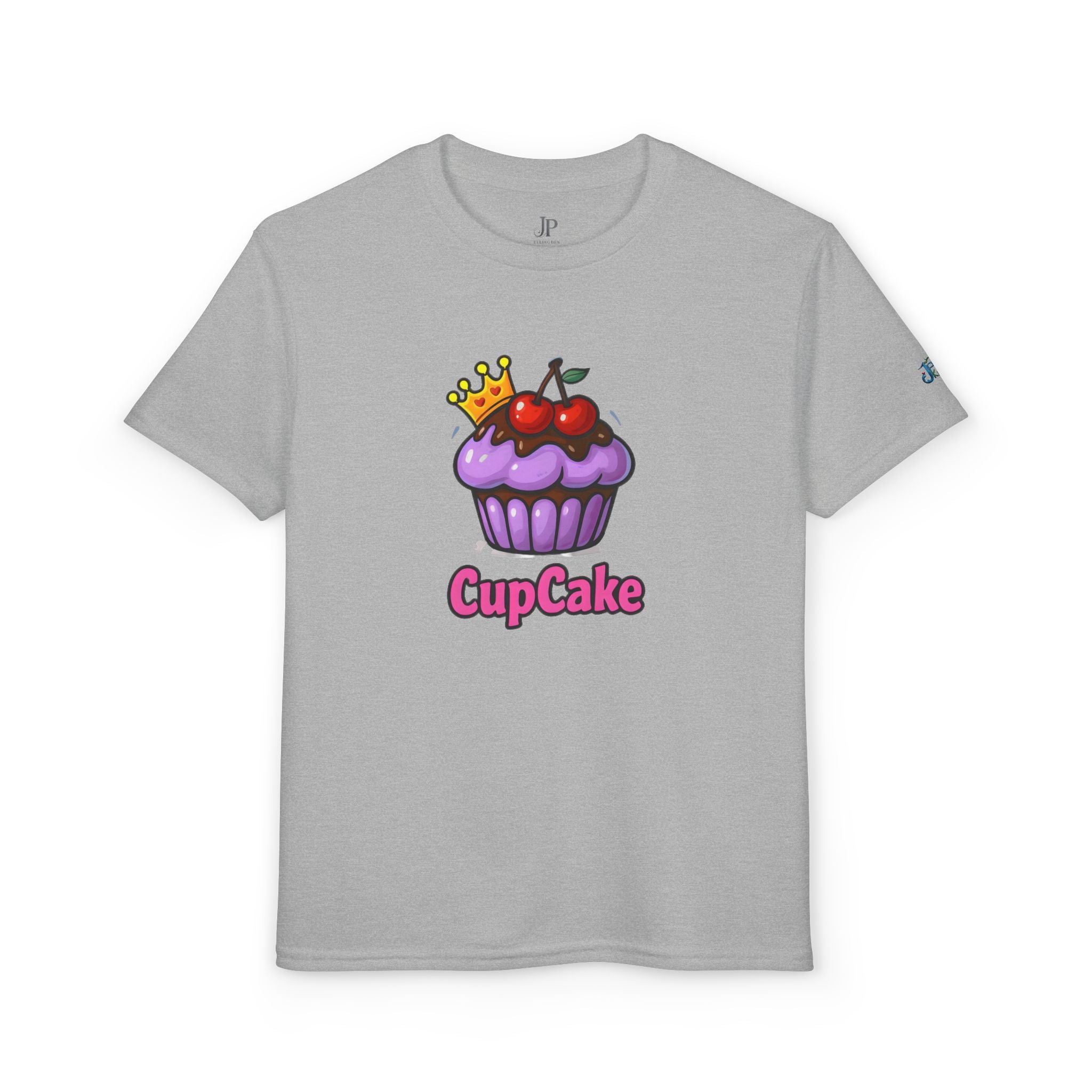 Kinder-T-Shirt „Crowned Cherry Cupcake“ | Süßes Dessert-Motiv, JPEm Kids Edition