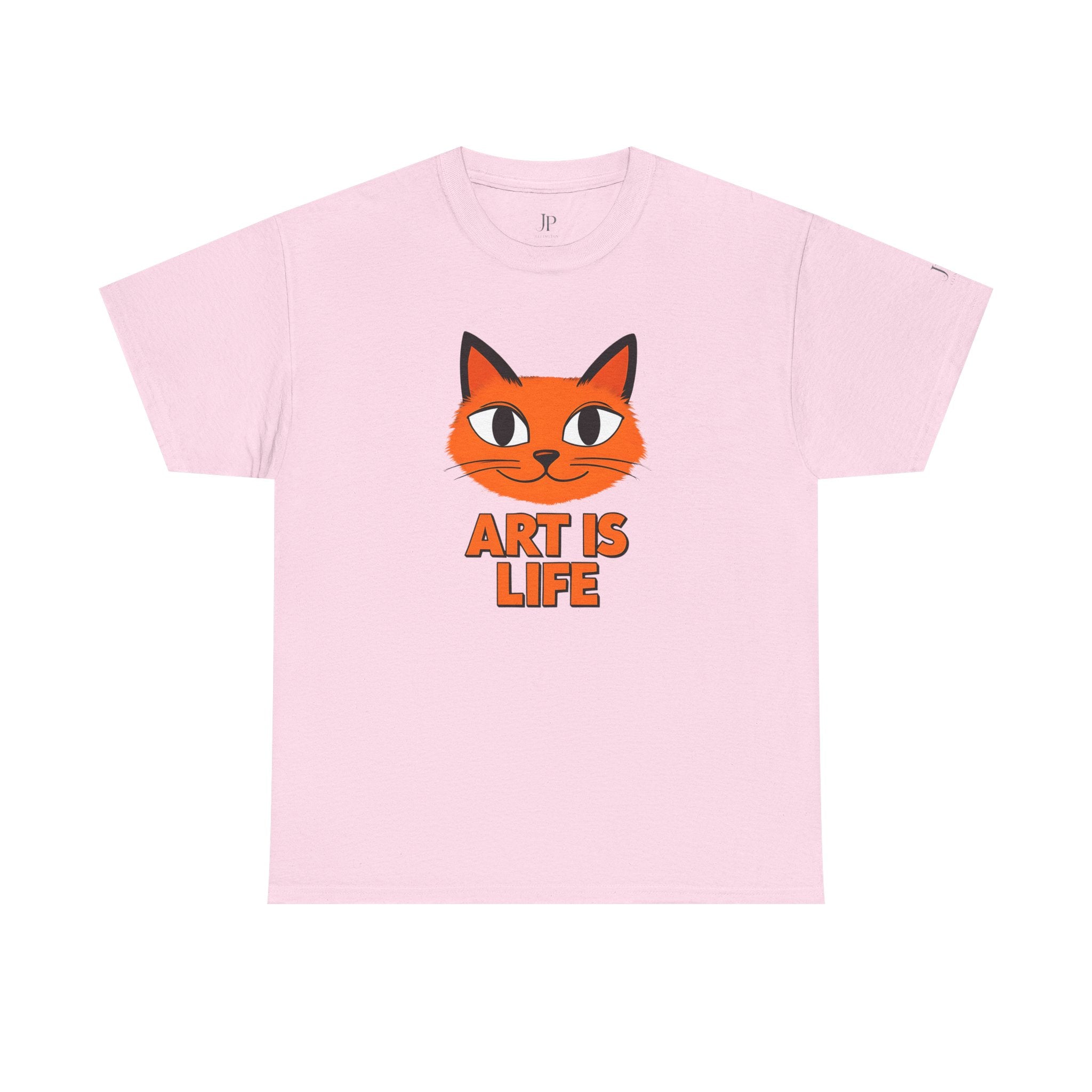 Orange Katze Illustration Kunst Ist Leben T-Shirt | Süßes Katzen-Gesicht, Grafik-Shirt