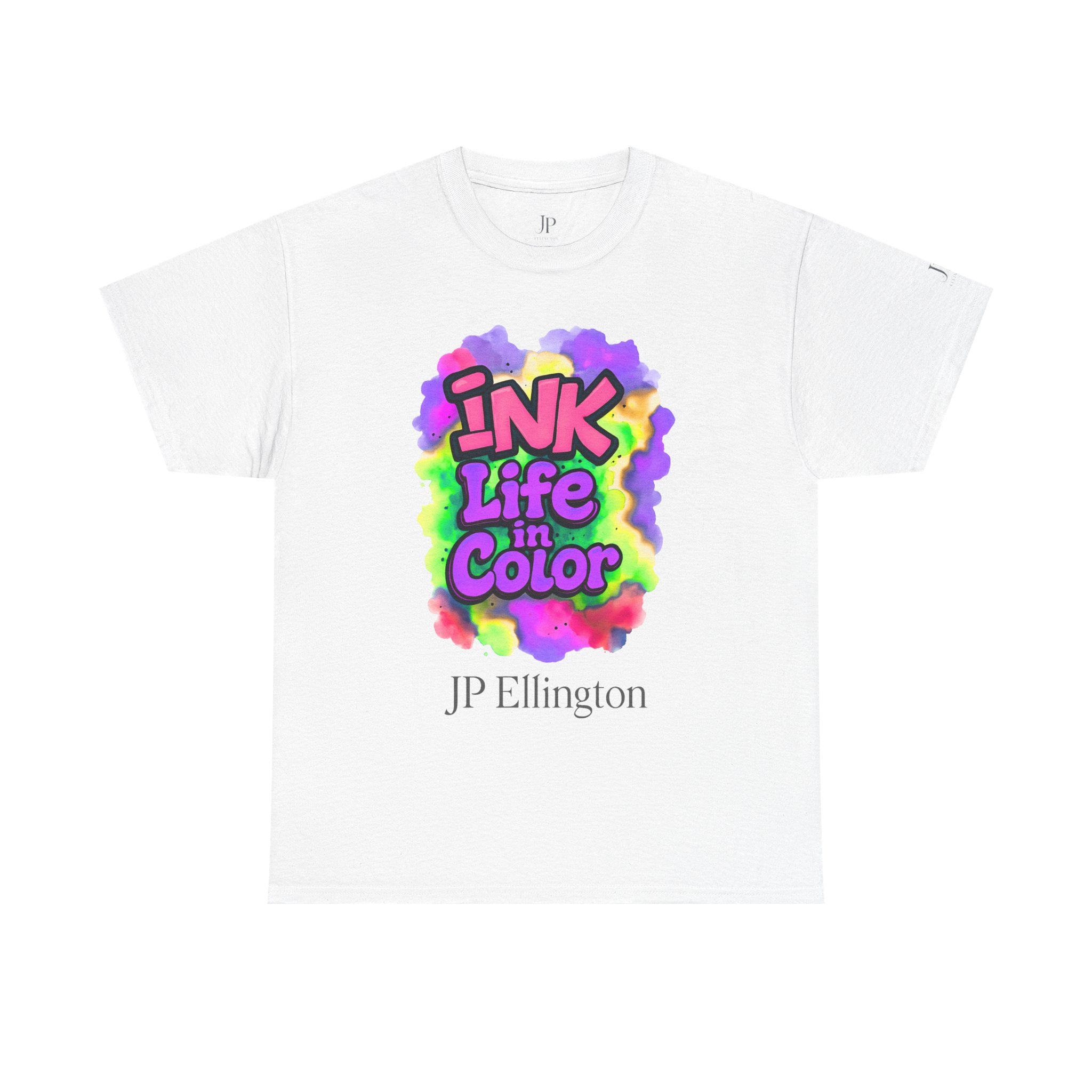 Ink Life in Color T-Shirt | Bunte Aquarell-Typografie