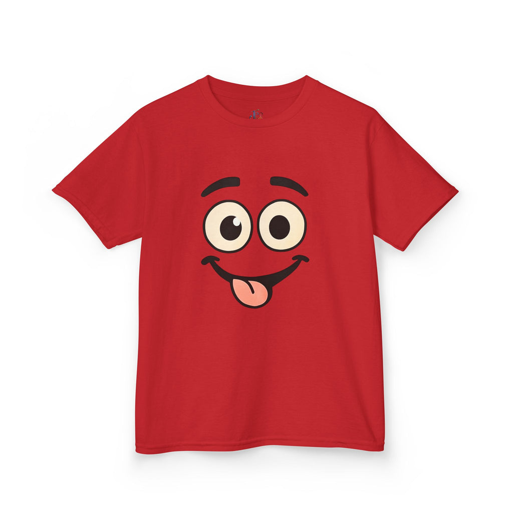 Silly Face Tongue Out Kids Tee | Cute Emoji Cartoon Shirt