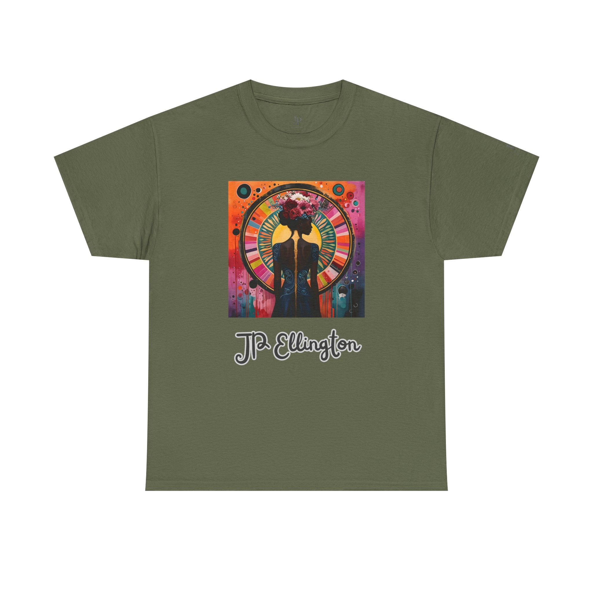 Jazz-Porträt-Uhr-Design T-Shirt | J.P. Ellington Schrift