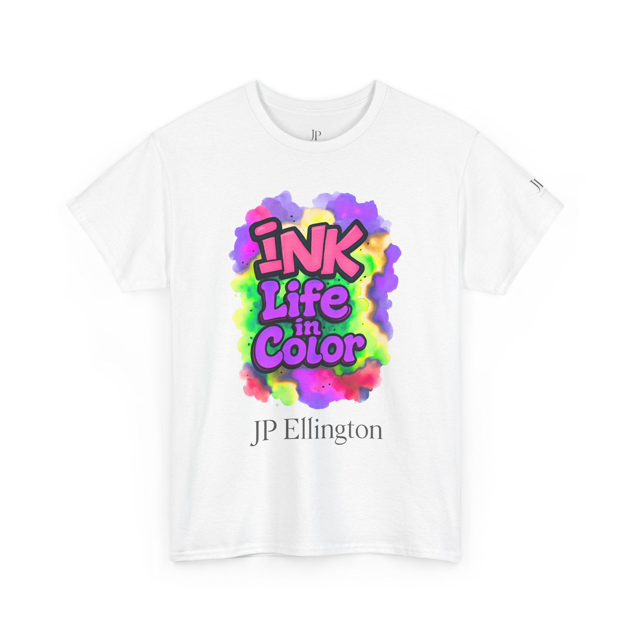 Ink Life in Color T-Shirt | Bunte Aquarell-Typografie