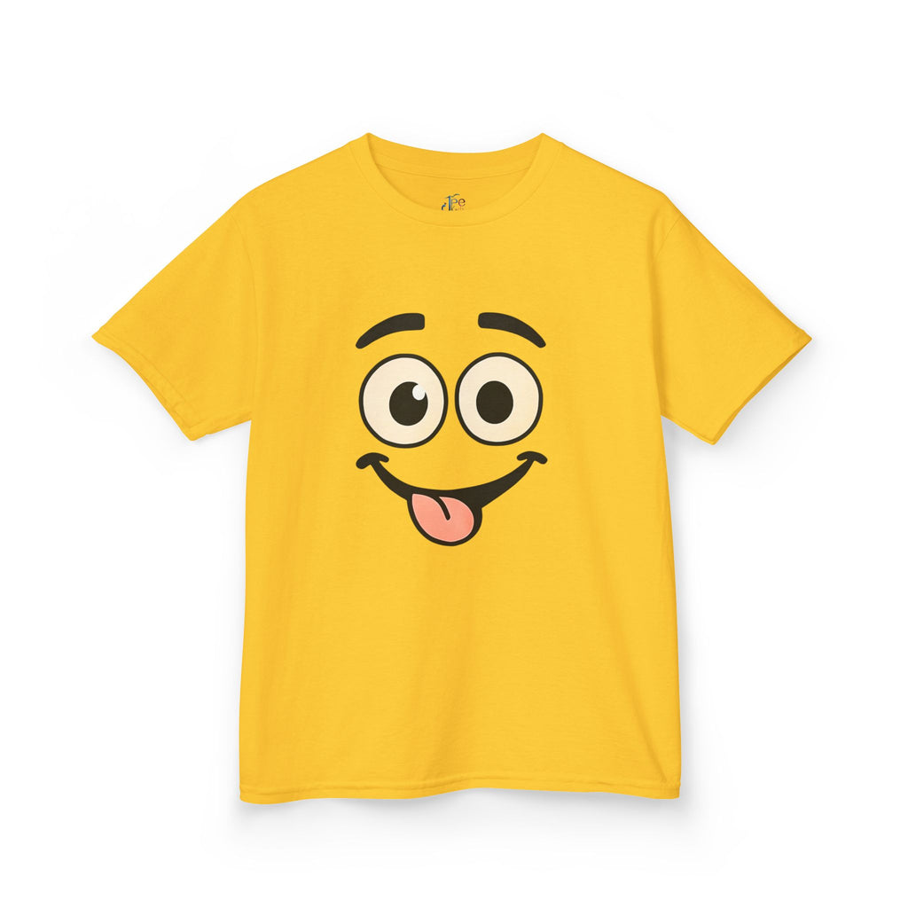 Silly Face Tongue Out Kids Tee | Cute Emoji Cartoon Shirt