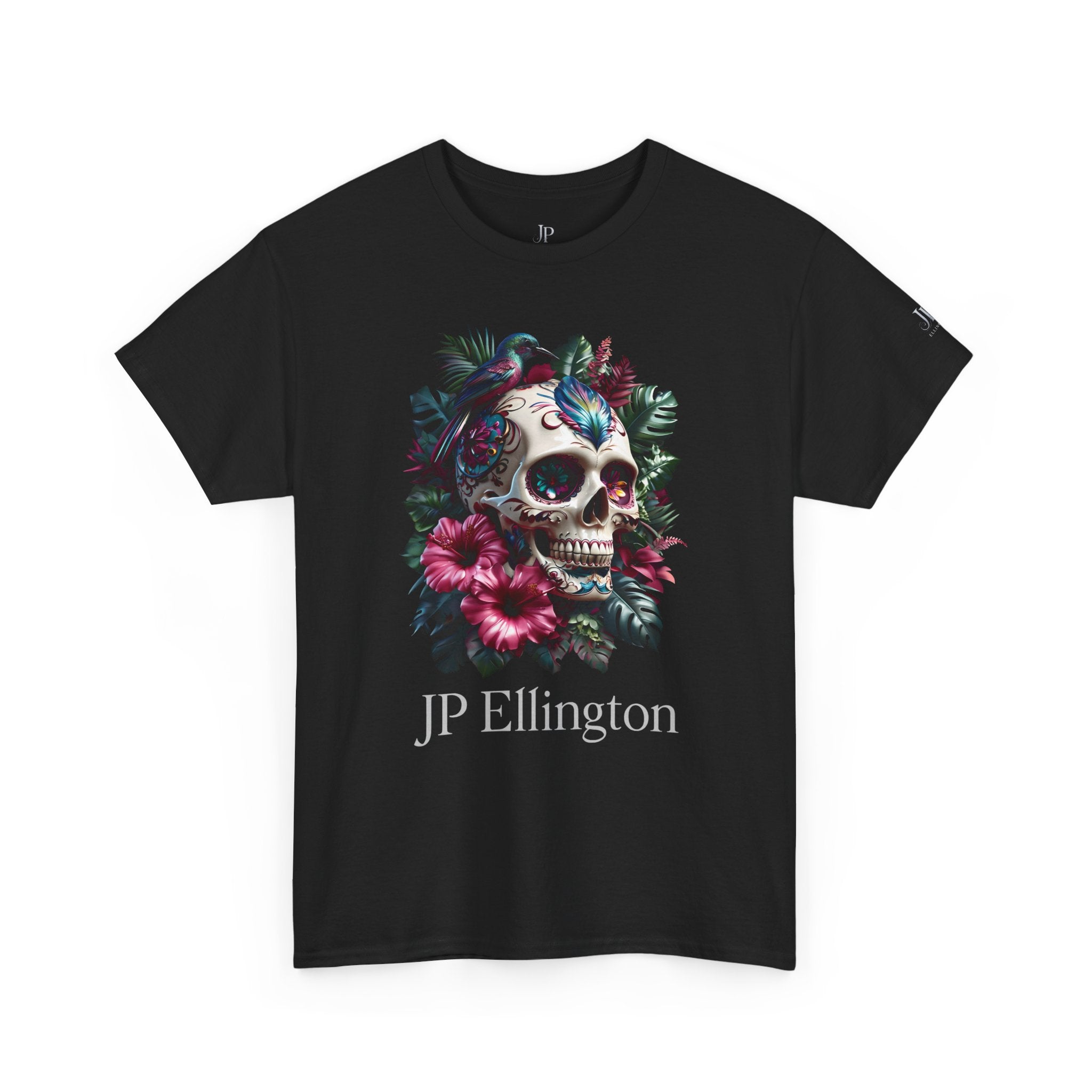 Floral Skull with Hummingbird Tee | JP Ellington