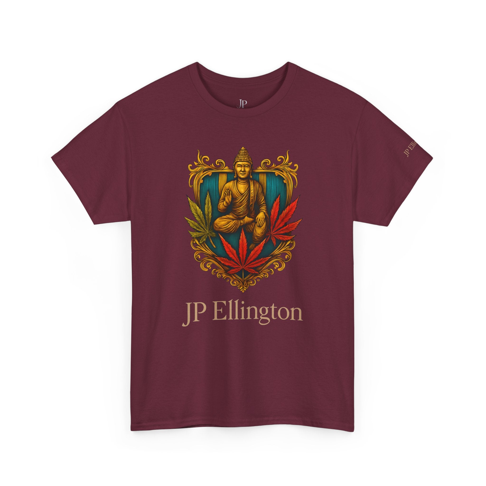 Buddha Crest with Cannabis Leaves T-Shirt | JP Ellington Edition