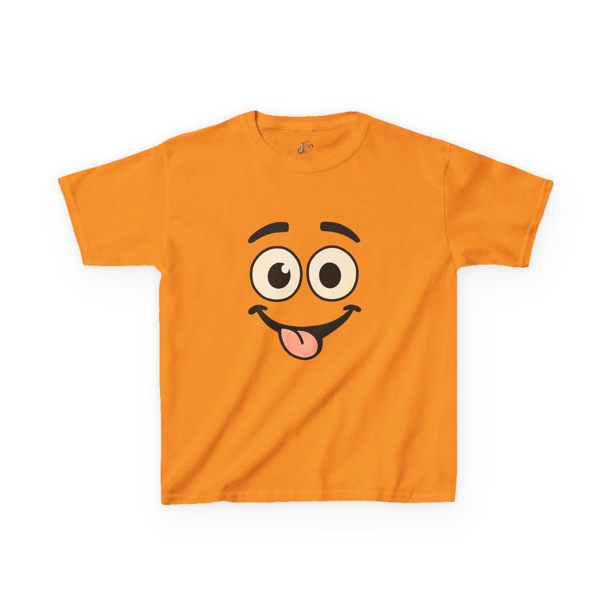 T-Shirt für Kinder mit lustigem Grimassen-Gesicht und rausgestreckter Zunge | Niedliches Emoji-Cartoon-Shirt