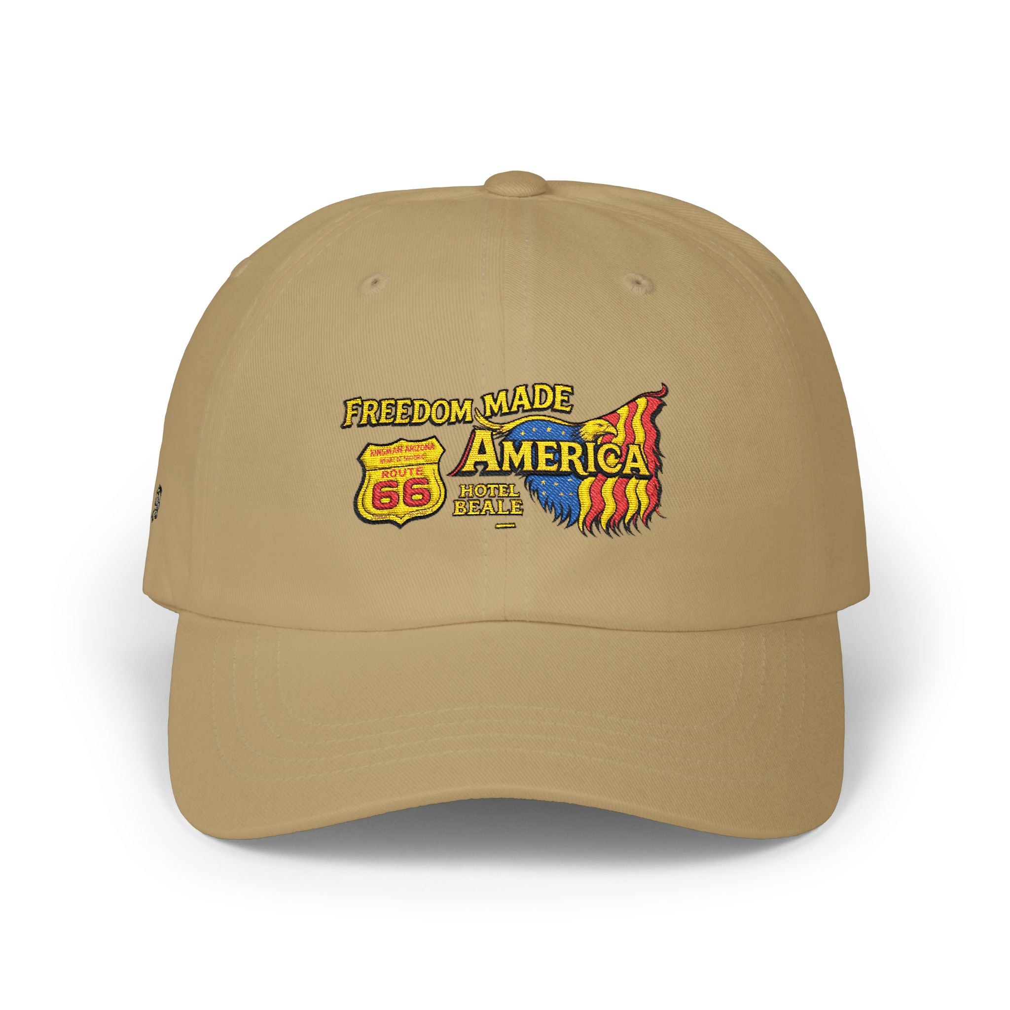 Freedom Made America Route 66 Karte Dad Cap | Patriotische USA-Flagge bestickt
