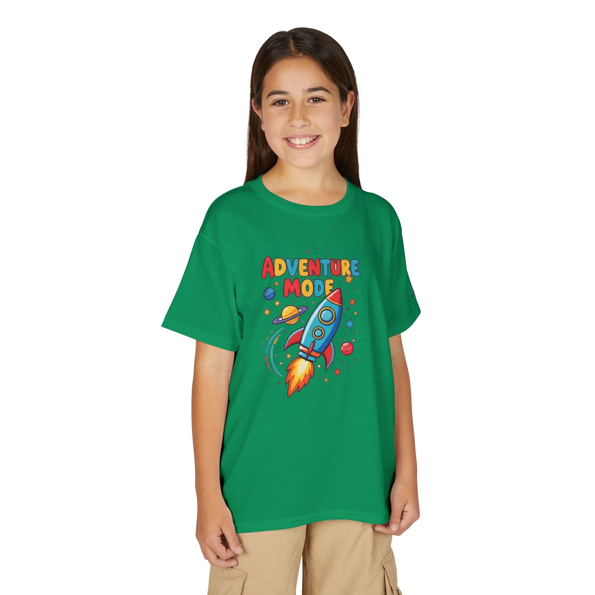 Adventure Mode Rocket Youth T-Shirt | Kids Space Cartoon Tee, JPE Kids Edition