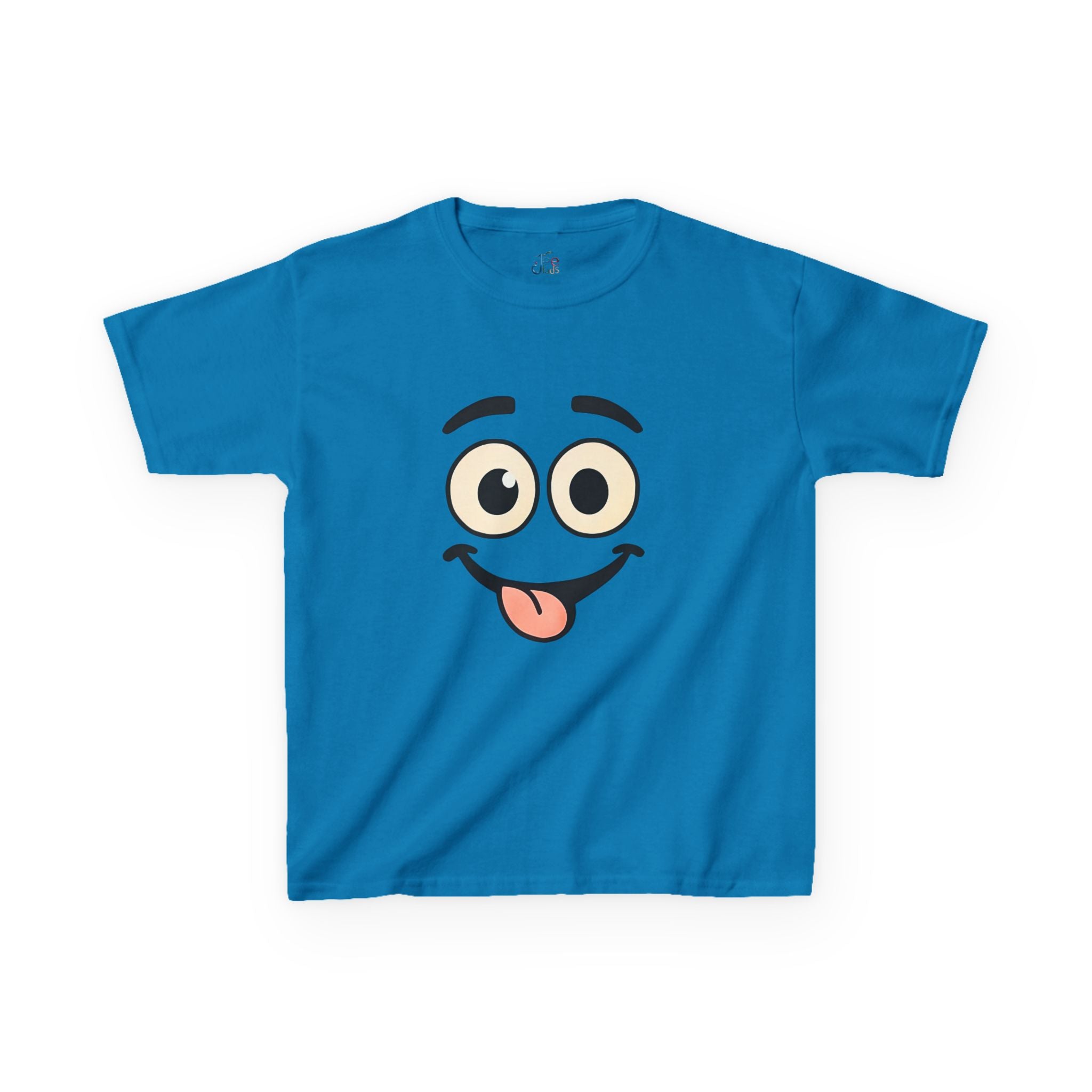 T-Shirt für Kinder mit lustigem Grimassen-Gesicht und rausgestreckter Zunge | Niedliches Emoji-Cartoon-Shirt