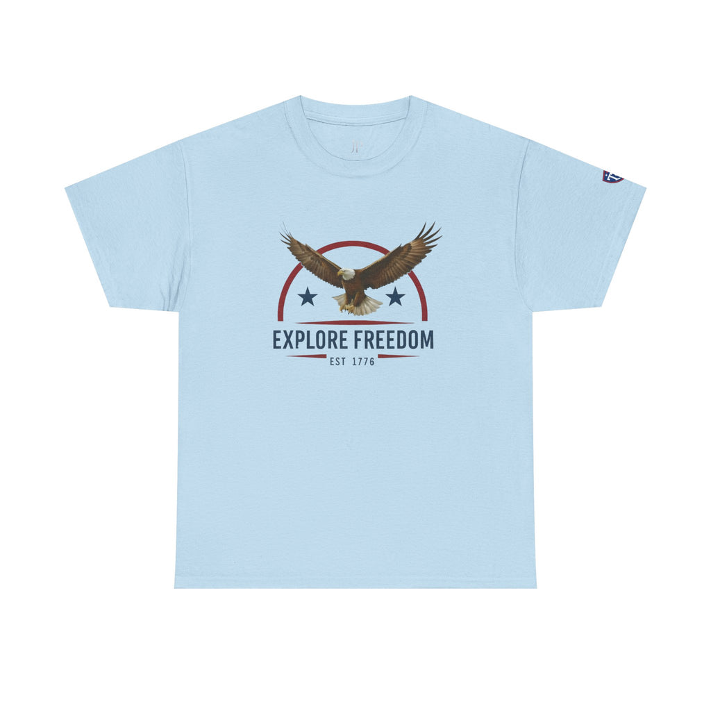 Explore Freedom Eagle T-Shirt | Patriotic American Flag Stars Tee, Titan Athletic, JP Ellington