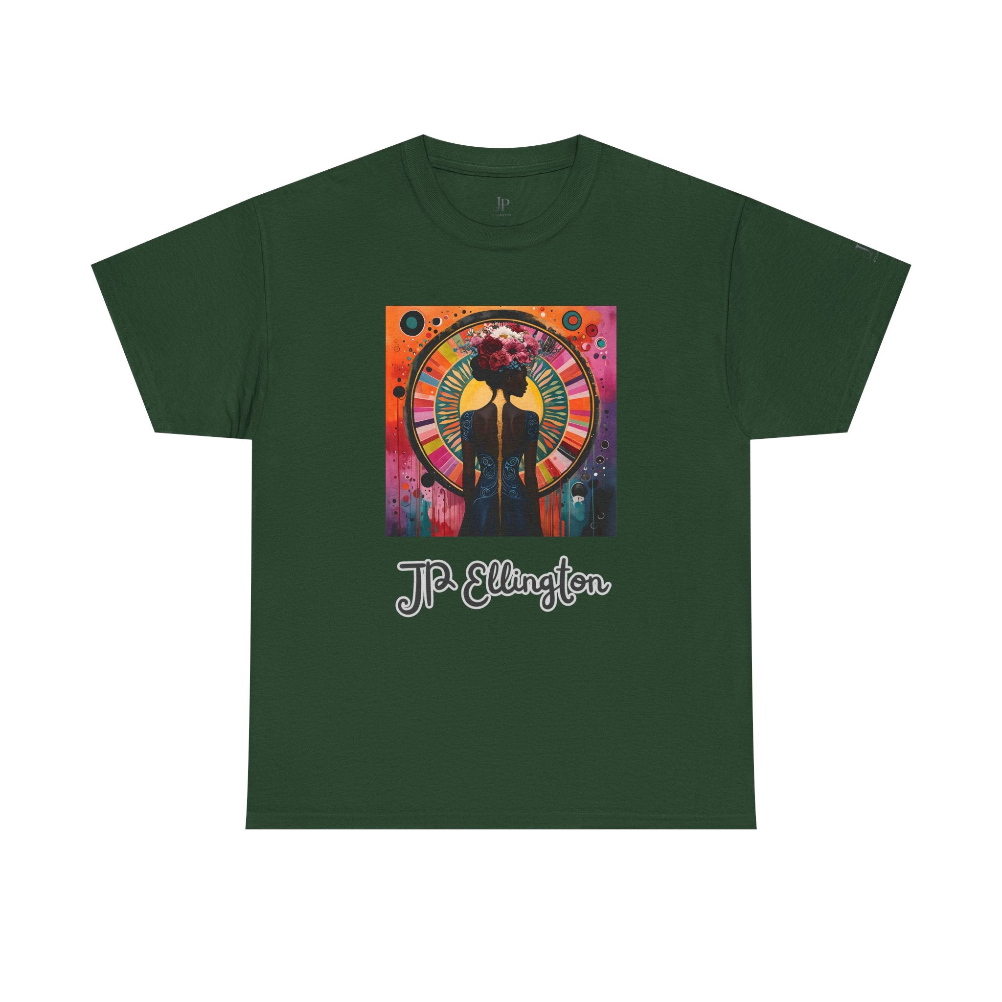 Jazz-Porträt-Uhr-Design T-Shirt | J.P. Ellington Schrift