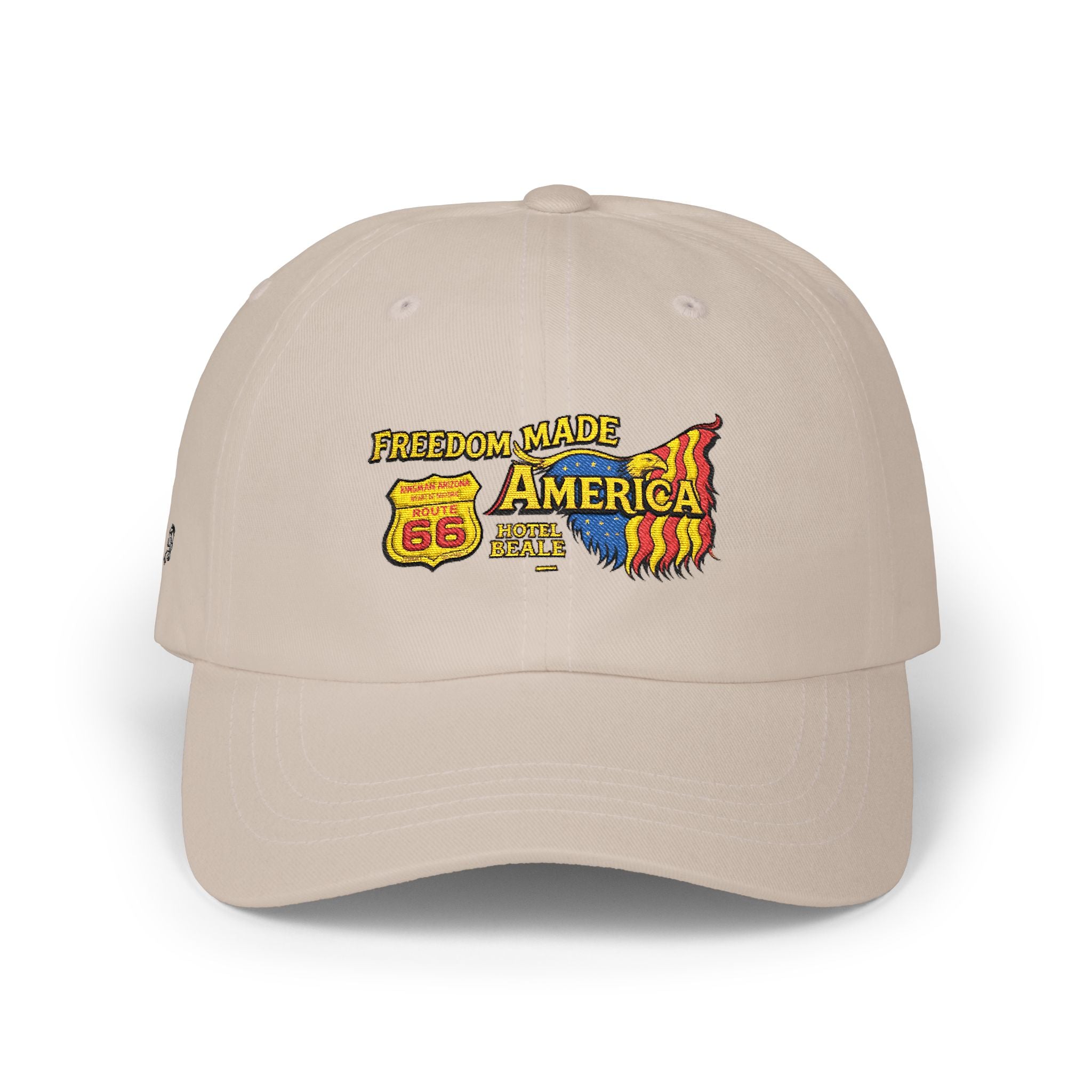 Freedom Made America Route 66 Karte Dad Cap | Patriotische USA-Flagge bestickt