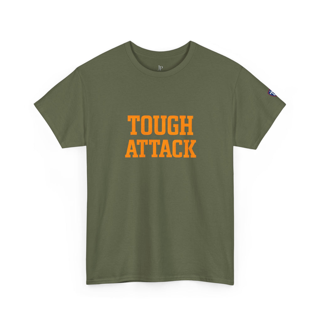 Tough Attack Tee | Sports Slogan, Retro College Lettering, Titan Athletic, JP Ellington
