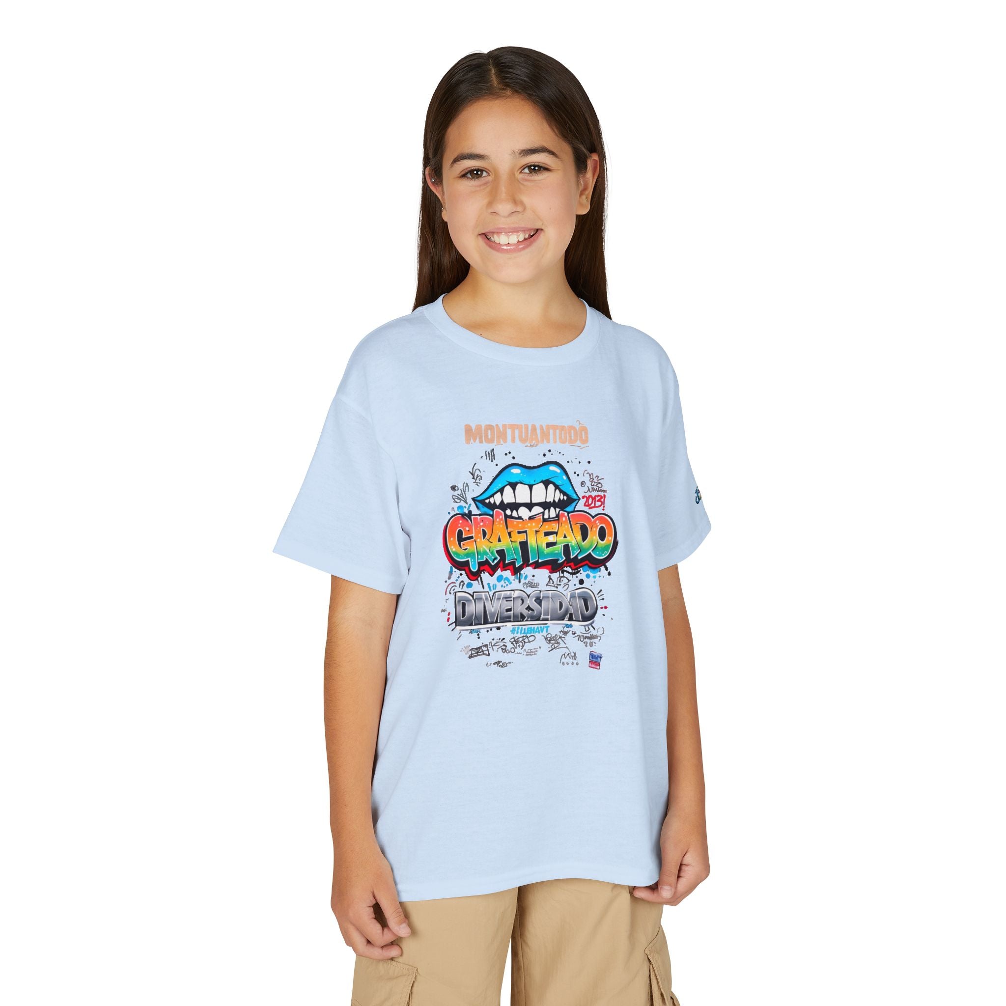 Graffiti Graphic T-Shirt | Colorful Street Art Logo, JPE Kids Edition
