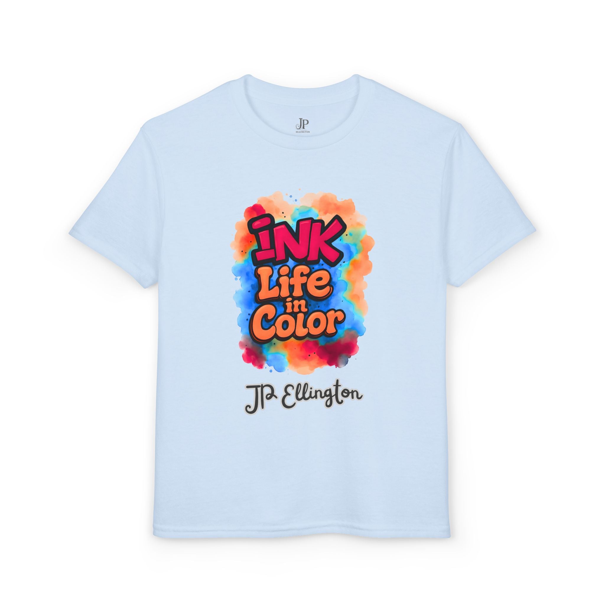 Ink Life in Color Jugend T-Shirt | Buntes Aquarell-Graffiti-Design, JPE Kinder-Edition