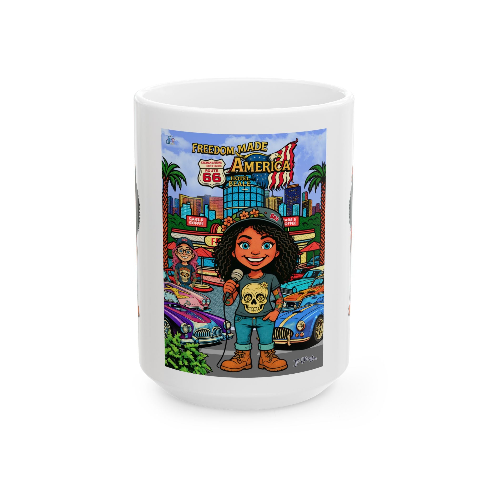 Freedom made America Tasse | Autos und Kaffee Tasse, American Road Trip Kaffeetasse