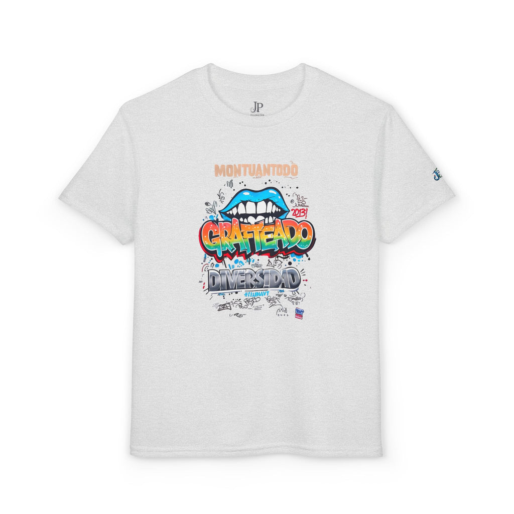 Graffiti Graphic T-Shirt | Colorful Street Art Logo, JPE Kids Edition