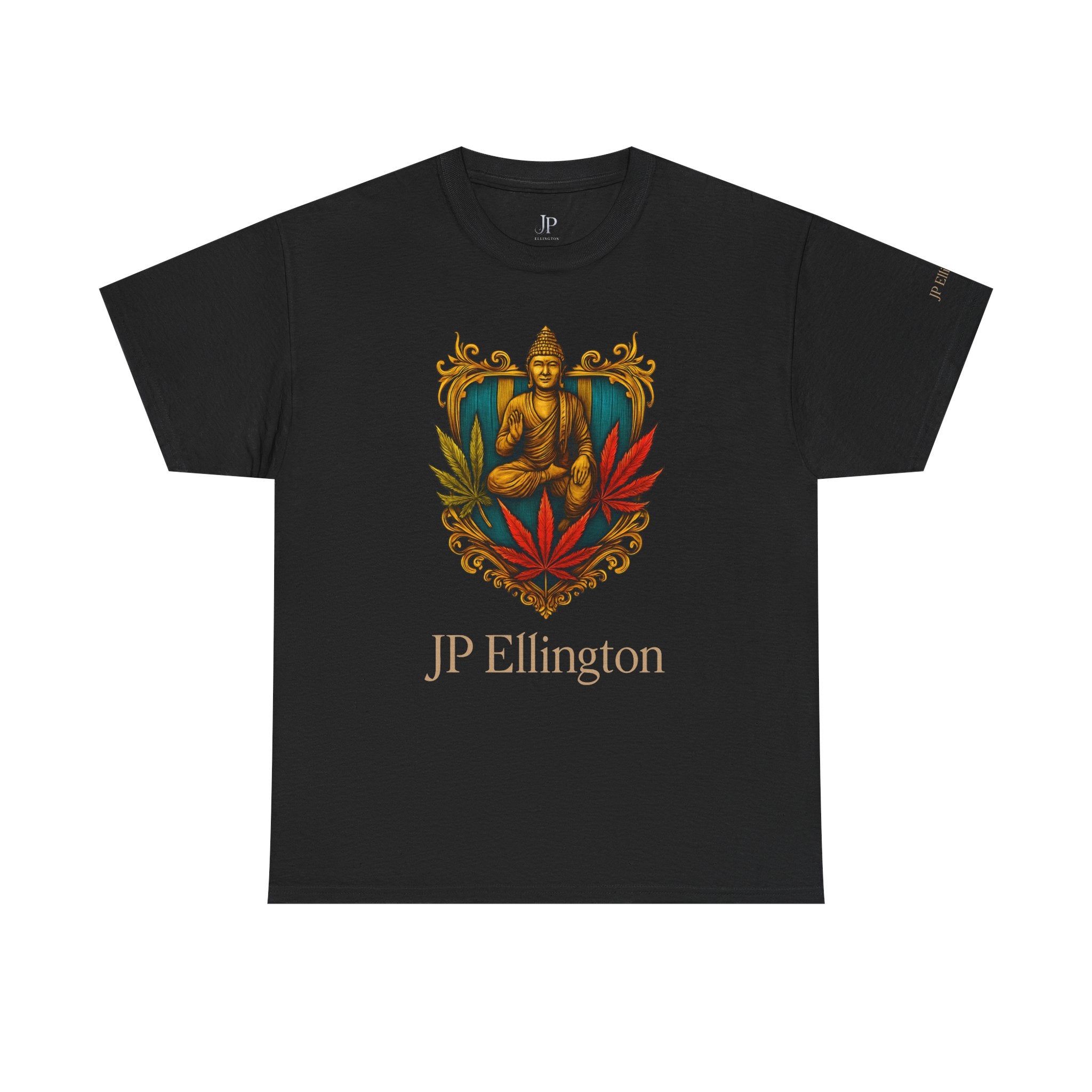 Buddha Crest mit Cannabisblättern T-Shirt | JP Ellington Edition