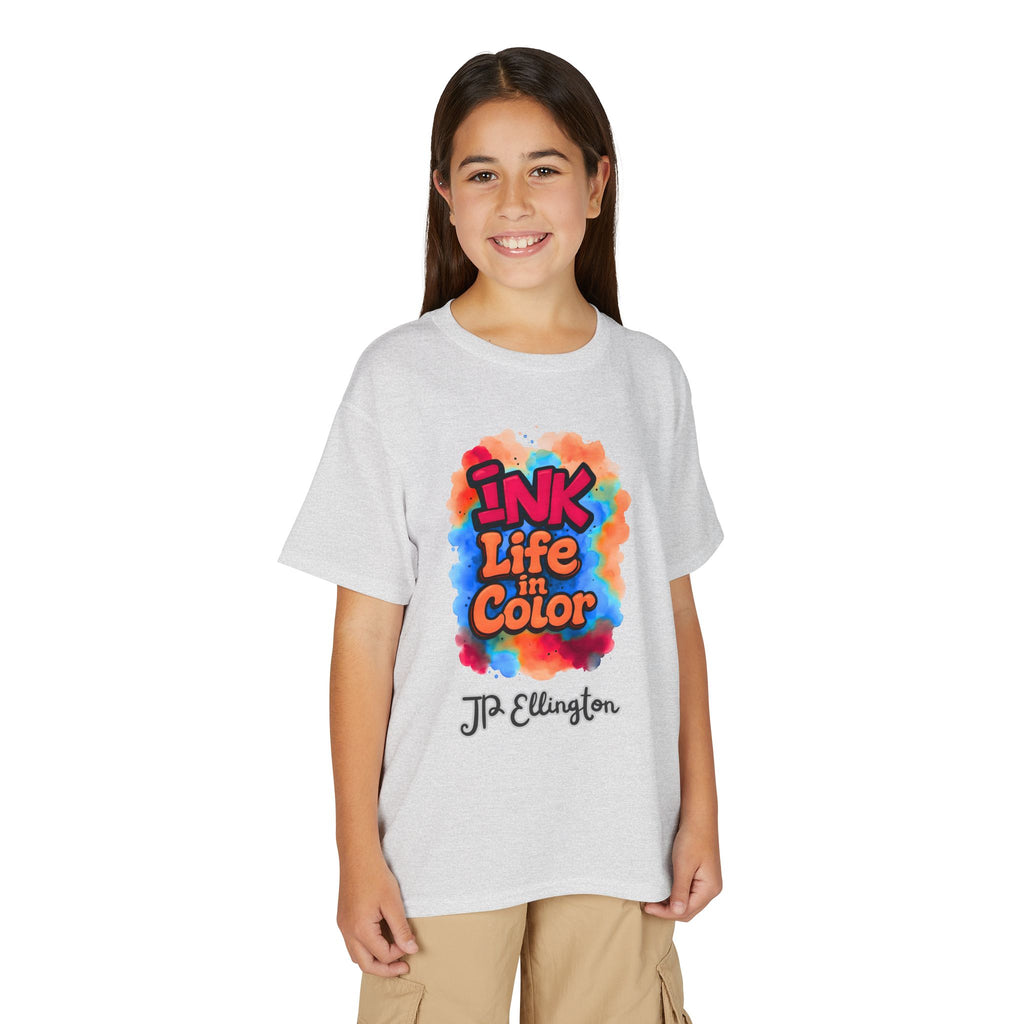 Ink Life in Color Youth T-Shirt | Colorful Watercolor Graffiti Design, JPE Kids Edition