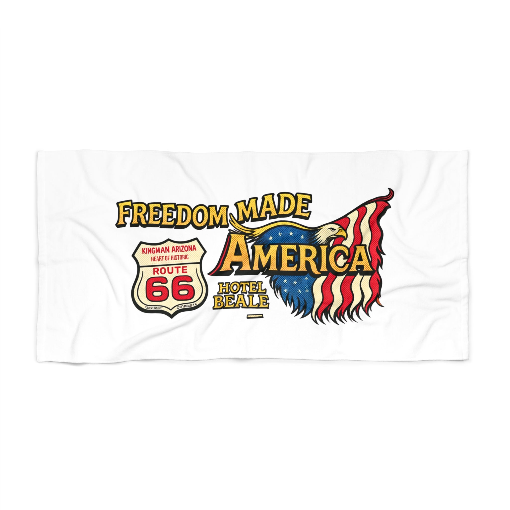 Freedom Made America Strandtuch | Route 66 Americana