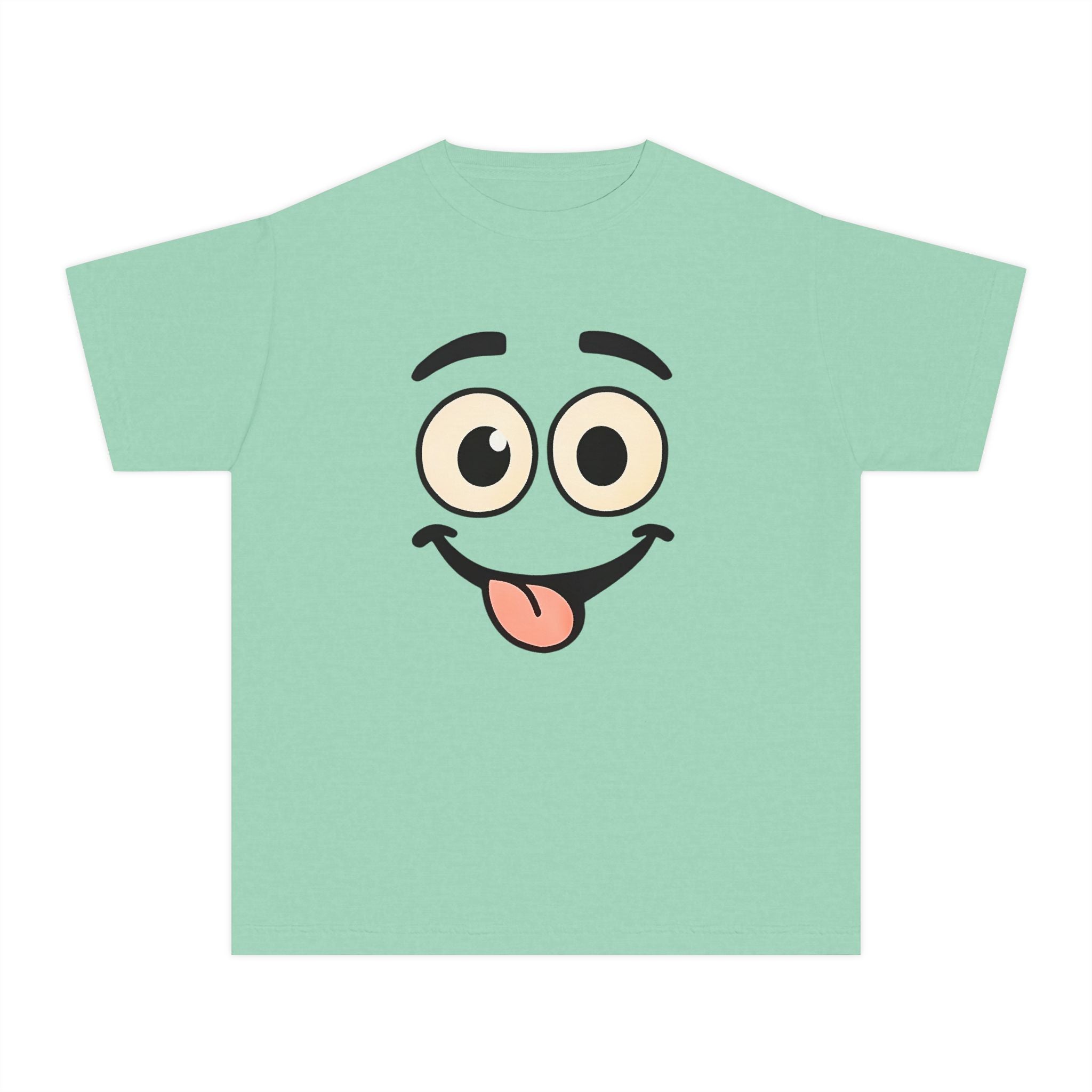 Lustiges Smiley-Gesicht Kinder-T-Shirt | Verspieltes Emoji-Shirt, Zunge-Raus-Ausdruck, JPE Kids Edition