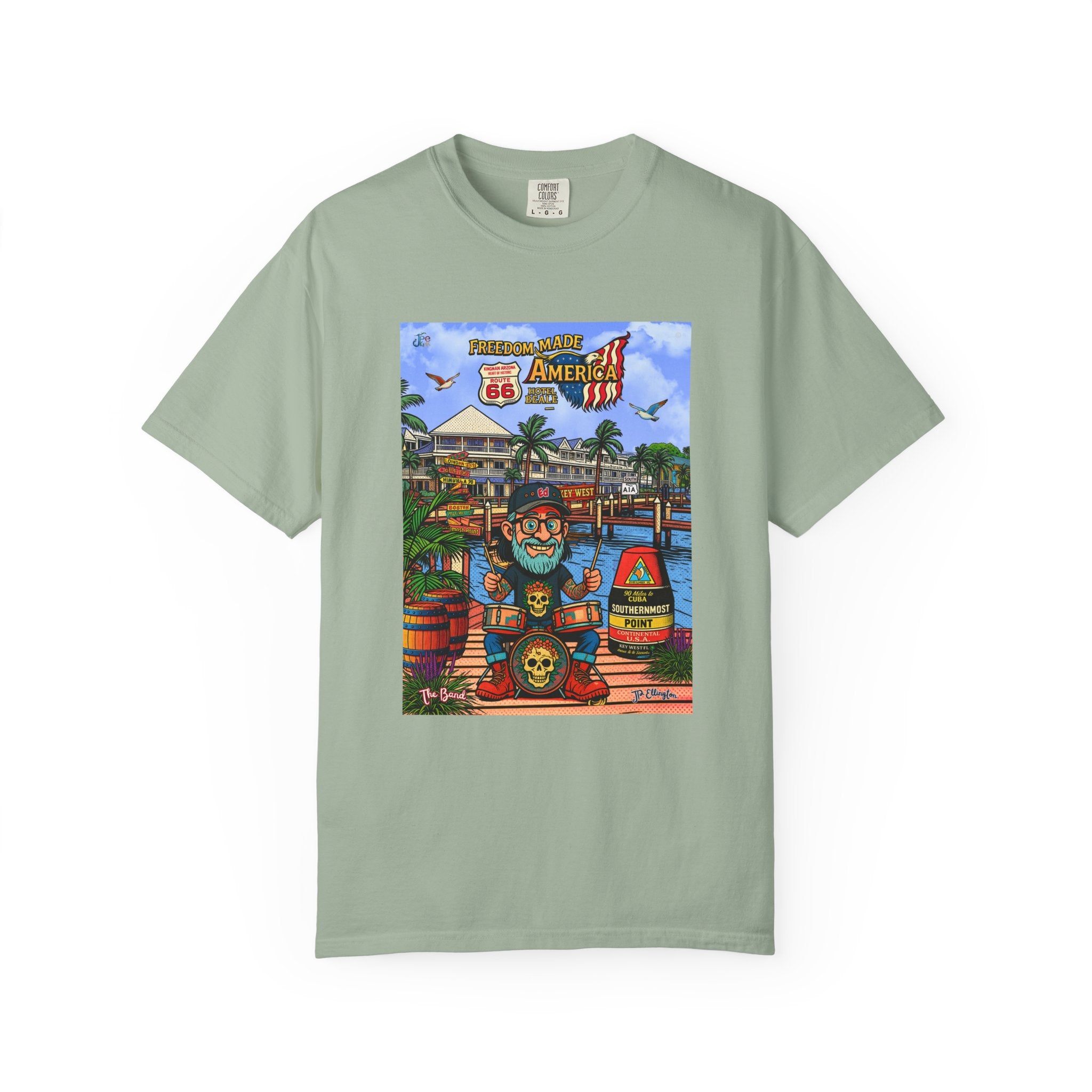 Route 66 Key West T-Shirt | Retro Roadtrip Kunst, Freiheit hat Amerika gemacht Hemd