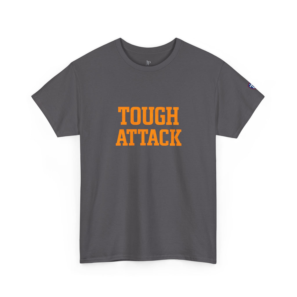 Tough Attack Tee | Sports Slogan, Retro College Lettering, Titan Athletic, JP Ellington