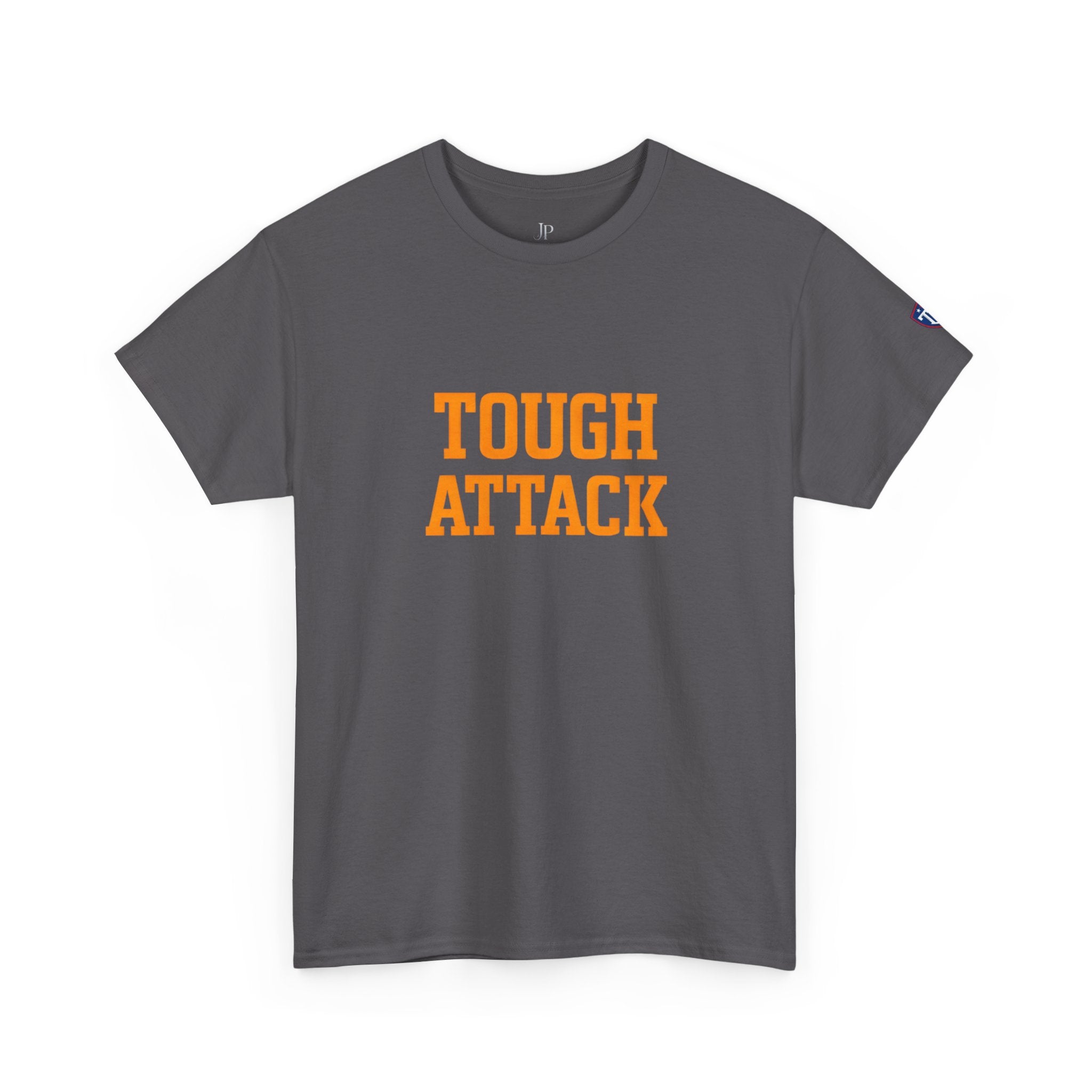 Tough Attack Tee | Sports Slogan, Retro College Lettering, Titan Athletic, JP Ellington