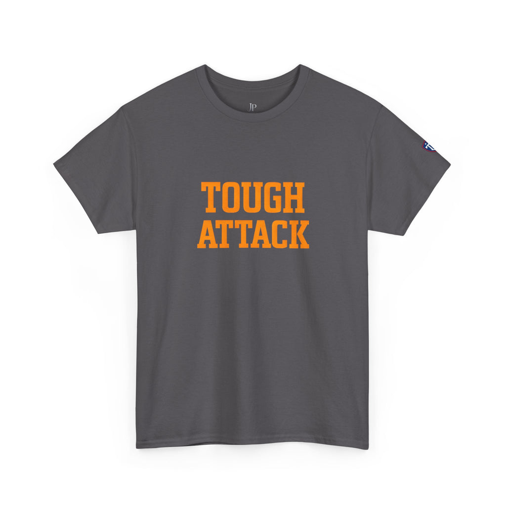 Tough Attack Tee | Sports Slogan, Retro College Lettering, Titan Athletic, JP Ellington