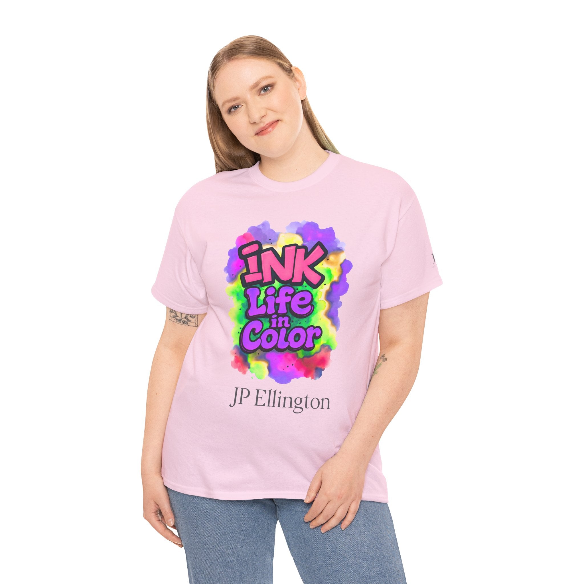 Ink Life in Color T-Shirt | Bunte Aquarell-Typografie