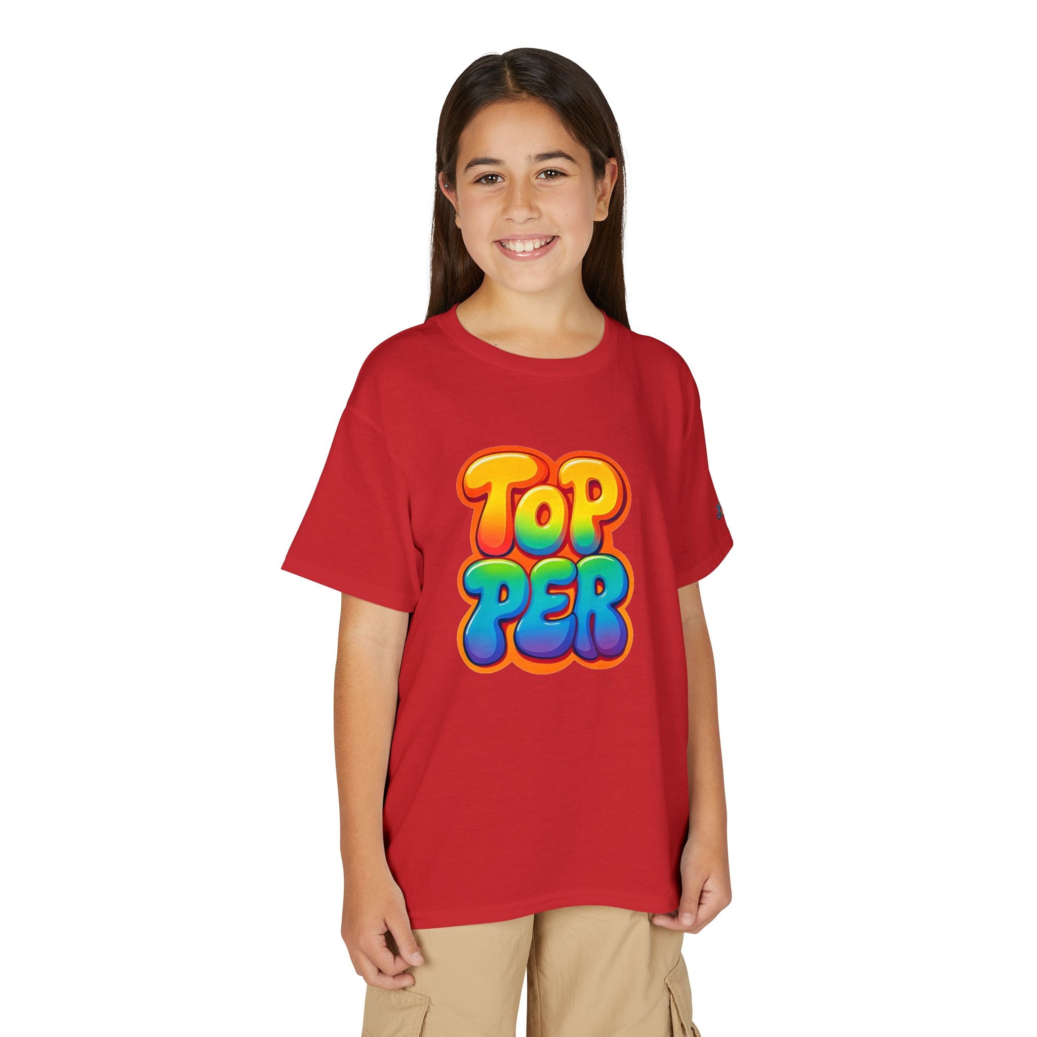 Topper Bubble Letters T-Shirt | Colorful Kids Graphic Tee, JPE Kids Edition
