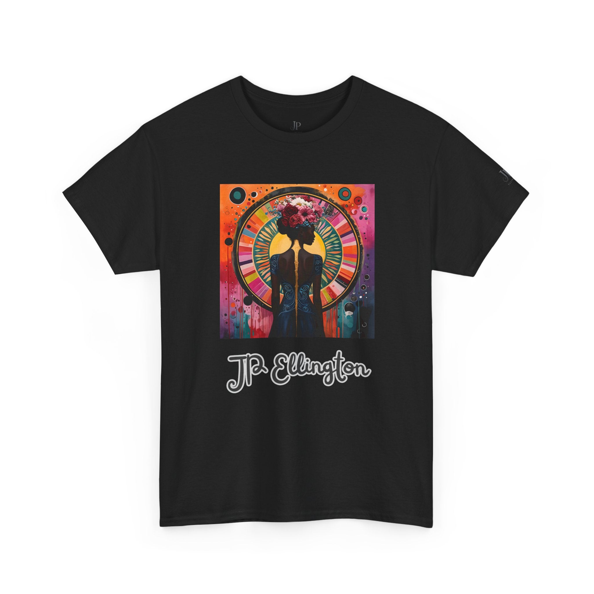 Jazz Portrait Clock design T-Shirt | J.P. Ellington script